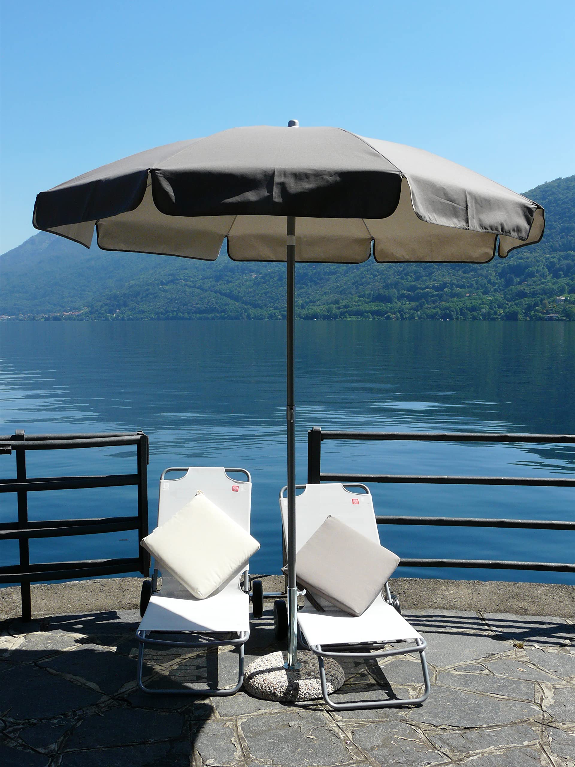 Maffei Art 181 Venezia ombrellone Rotondo Cotone Duplex Diametro cm 200. Made in Italy.