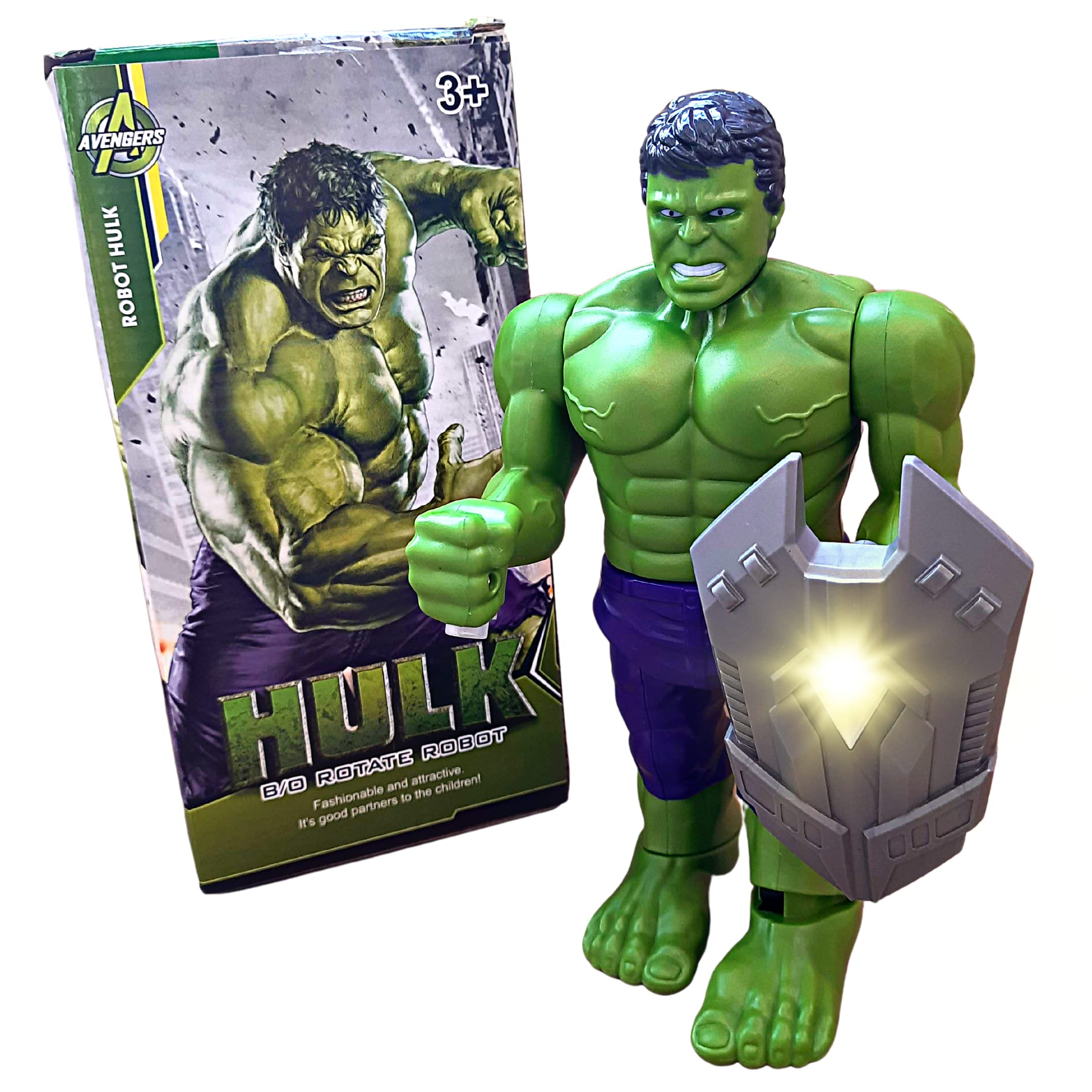 Kart In Box | Hulk Toys for Boys | Action Figure | Avengers Figures | Rotate | Lightning | Music | Walking (B0BV52KLPK) Amazon Price History, Amazon Price Tracker