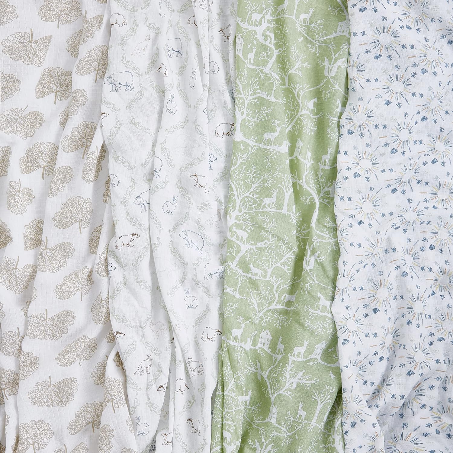 aden + anais™ Essentials Baumwoll-Musselin-Pucktuch Harmony in 4er-Packung