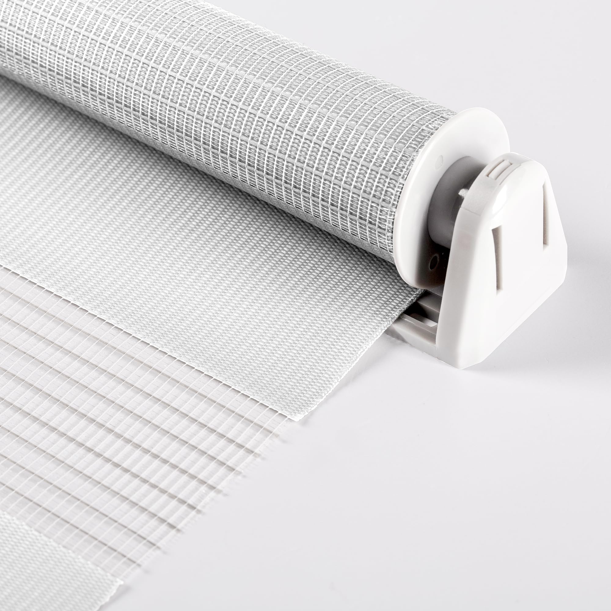 Sonello Double Layer Roller Blind Day and Night without Drilling 60 cm x 130 cm White Easy Clip Fastening No Drilling Zebra Roller Blind for Window or Door Sun Protection - 4
