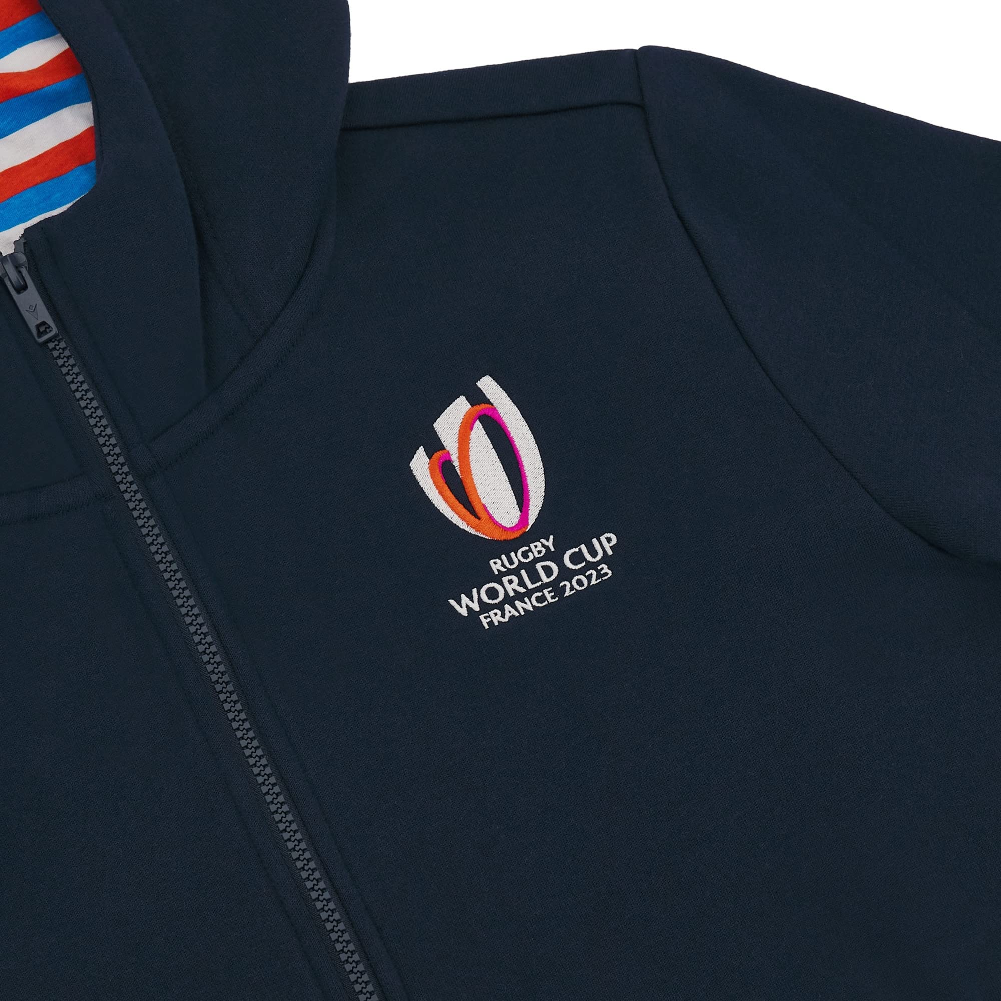 Macron Sudadera con capucha con cremallera infantil Rugby World Cup 2023 oficial