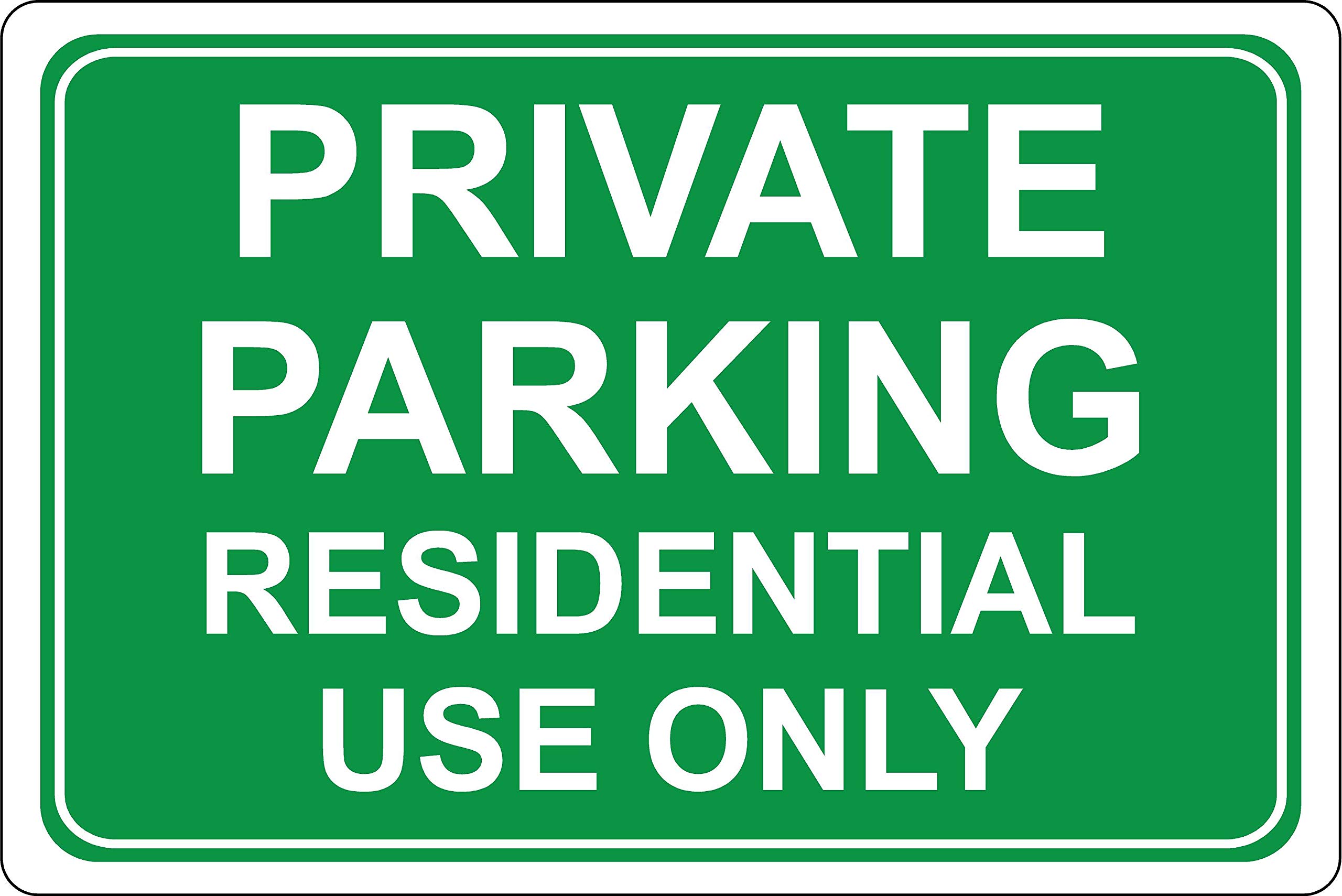 Private parking residential use only sign - 1.2mm Rigid plastic 300mm x 200mm