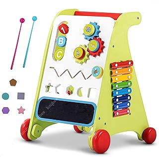 Baybee Walker for Kids with Musixcal Xylophone, Shape Sorter, Rotating Gears & Sliding Beads | Push and Pull Learning Walk Price In India