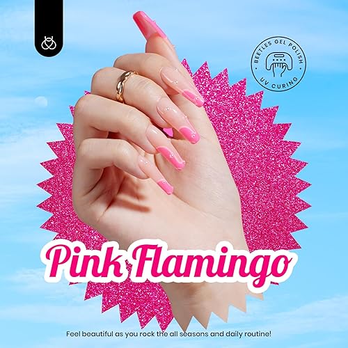Miniatura 4 de Beetles - Juego de esmaltes de uñas de gel, 6 colores, rosa, rojo, primavera, verano, kit de uñas de gel con esmalte de uñas de gel Beetles con
