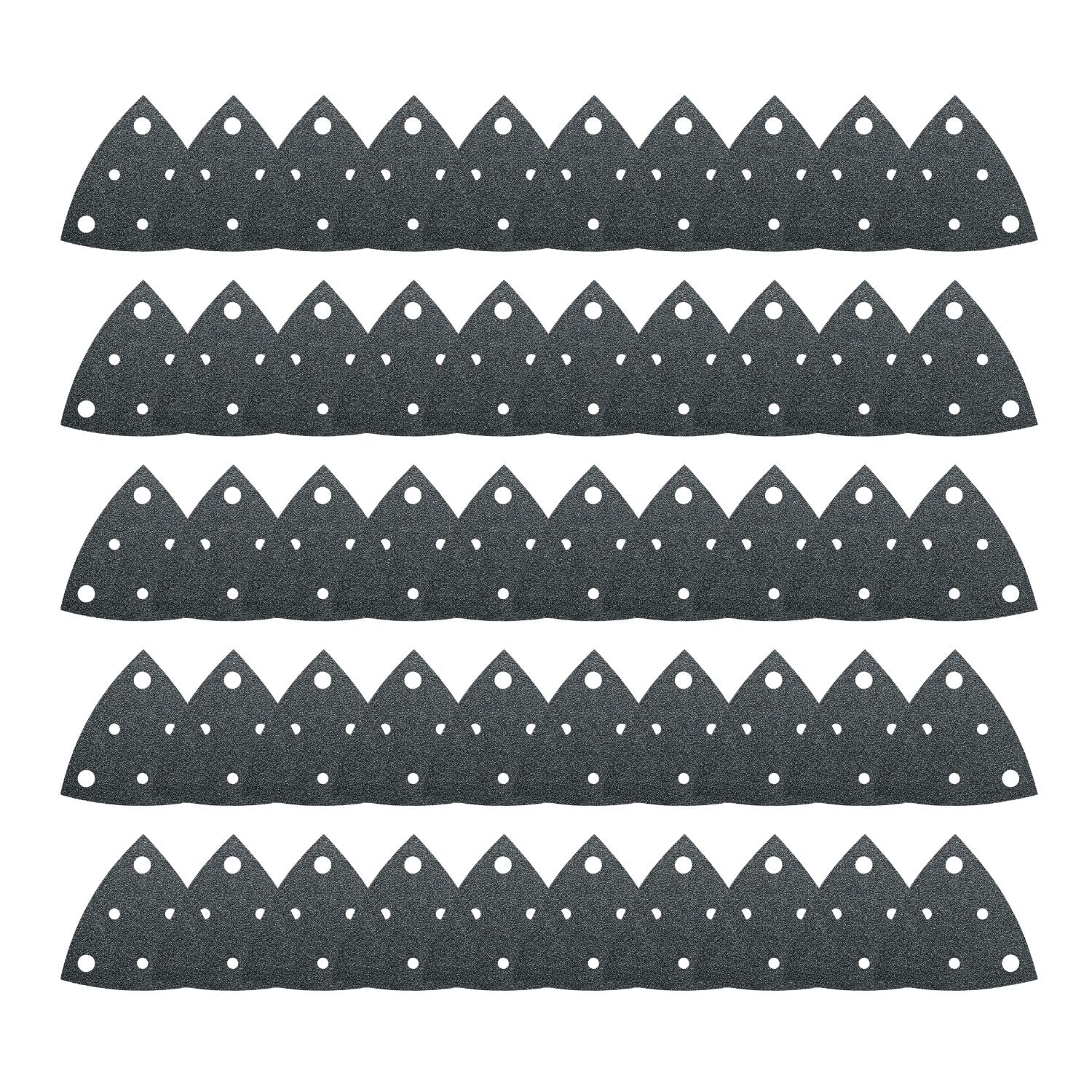 63717110015 Perforated Triangle G80 Sanding Sheet, Multi-Colour