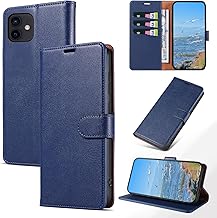 iPhone 12 Mini Case, Shockproof Magnetic Flip Case with Card Holder, Wallet PU Leather Case Cover for iPhone 12 Mini, Blue