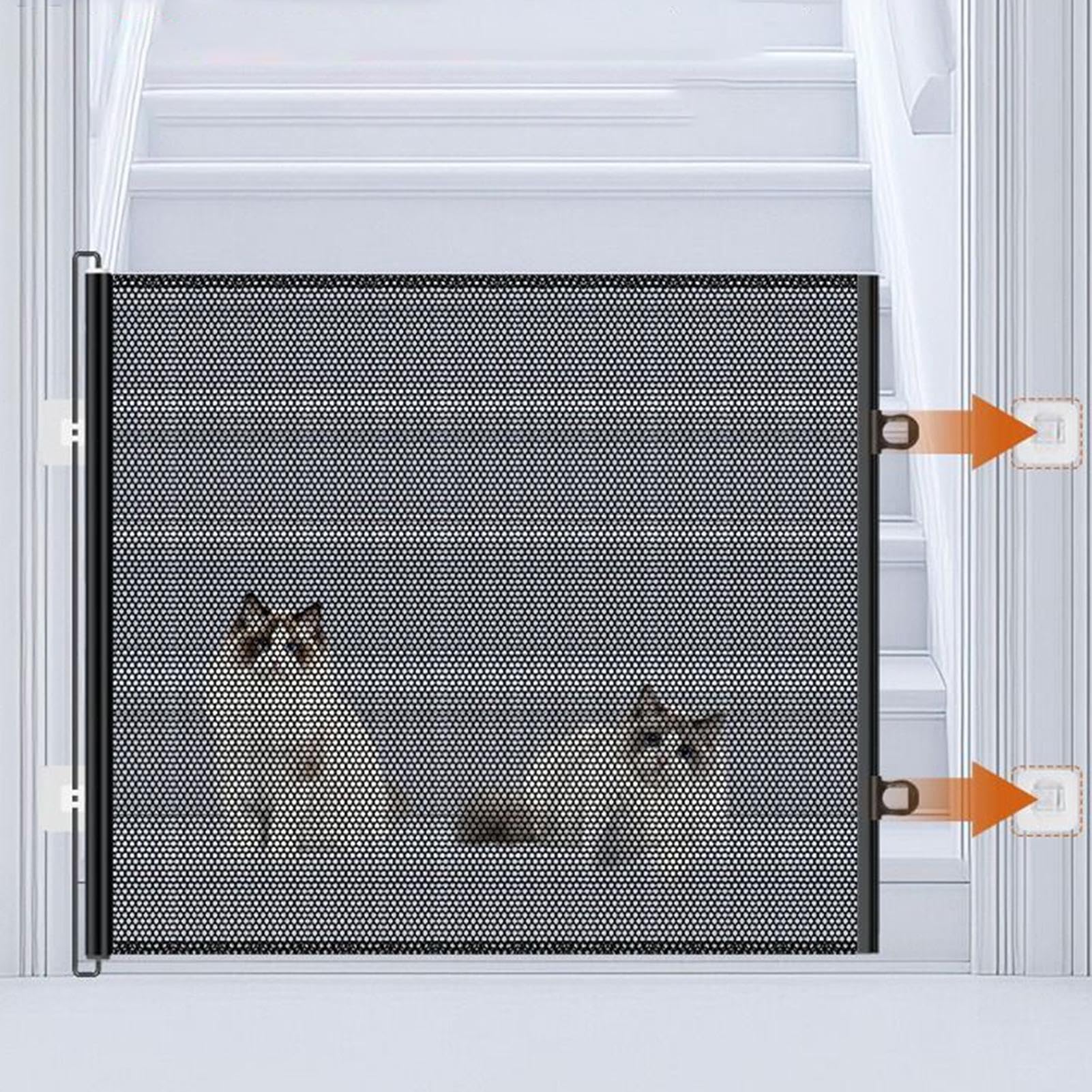 Puerta Cancel De Gatos Barrera De Seguridad Artículos De Protección | Barreras Telescópicas Para Gatos En Puertas Cocina, Dormitorio, Salón, Niño, Bebé, Niños, Gatito, Conejo