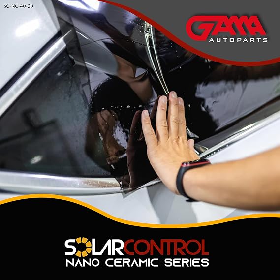 Ceramic Window Tint 5% VLT 40 x 100FT Roll - Nano Ceramic Car Window Film, 90% Heat & Infrared (IR) Rejection, 99% UV Block, 2 Ply Scratch Resistant, Universal Fit Car Truck SUV - SOLARCONTROL