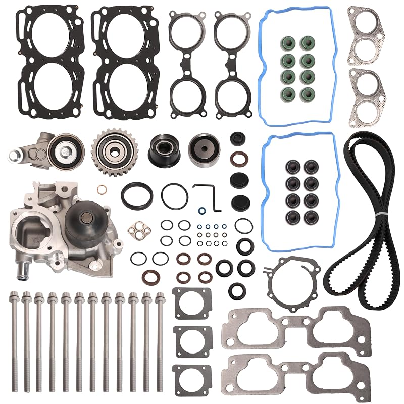 Jogo de juntas do cabeçote com kit de correia dentada JAVOUKA para Subaru 2.5L EJ251 EJ253 – 86 peças