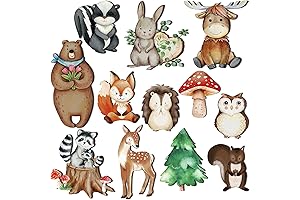 Woodland Animal Cutout Centerpieces for Baby Shower