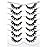 Pooplunch False Eyelashes Pre-Permed Curl Cat Eye Look Wispy Volume Natural Fake Eyelash 8D Faux Mink Strip Lashes 7 Pairs Pack