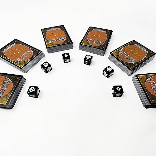 Miniatura 4 de Citadel Black MTG - Juego de 16 dados de maná premium, con bolsa de terciopelo con cordón, Magic The Gathering