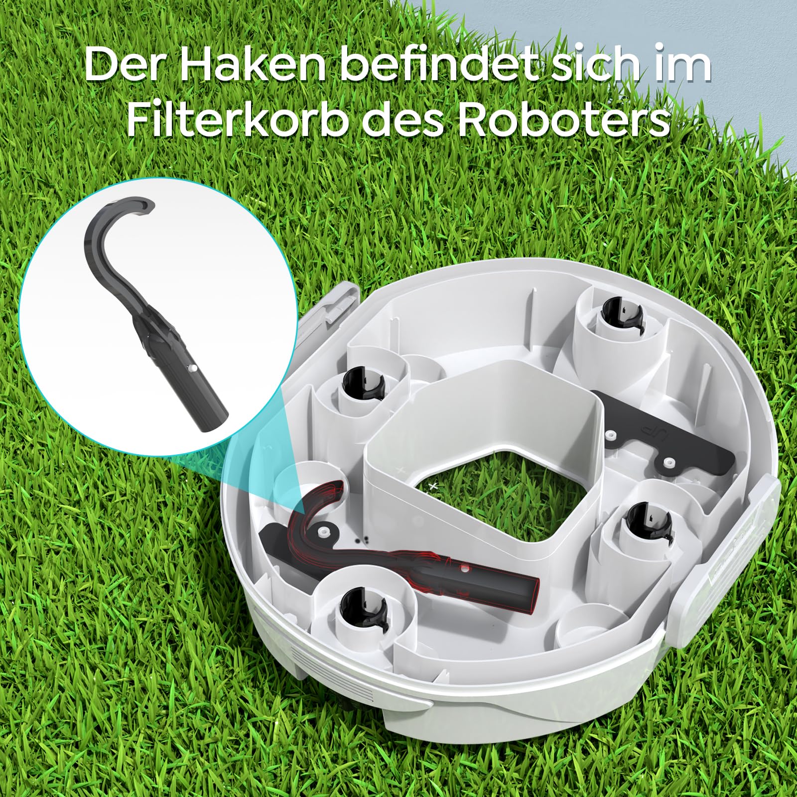 S2 Poolroboter, Kabelloser Poolsauger Akku, Doppelfiltersystem, 90 Min Laufzeit + 2,5H Schnellladung, Selbsteinpark Poolreiniger für Flachbodenpools bis 80 m²,Dual Motoren,Perlweißblau