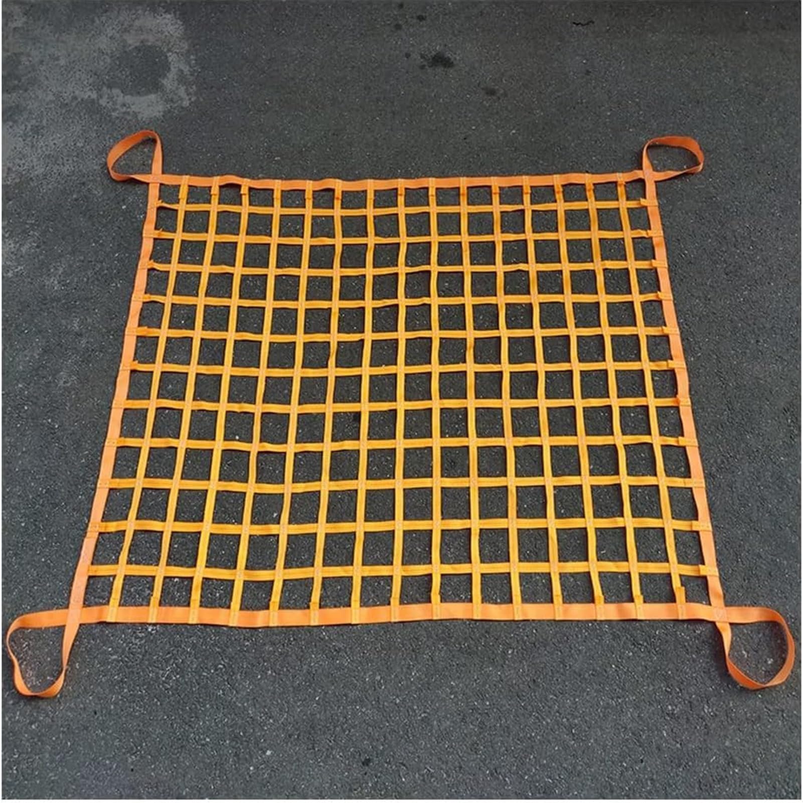 Safety Lifting Net Straps, Flat Nylon Sling Hoisting Net, Loading and Unloading Heavy Objects 10cm Square Mesh Tear Resistance for Construction Rigging Moving Towing Hoisting Work Gear(1.5 X 1.5M/Mesh