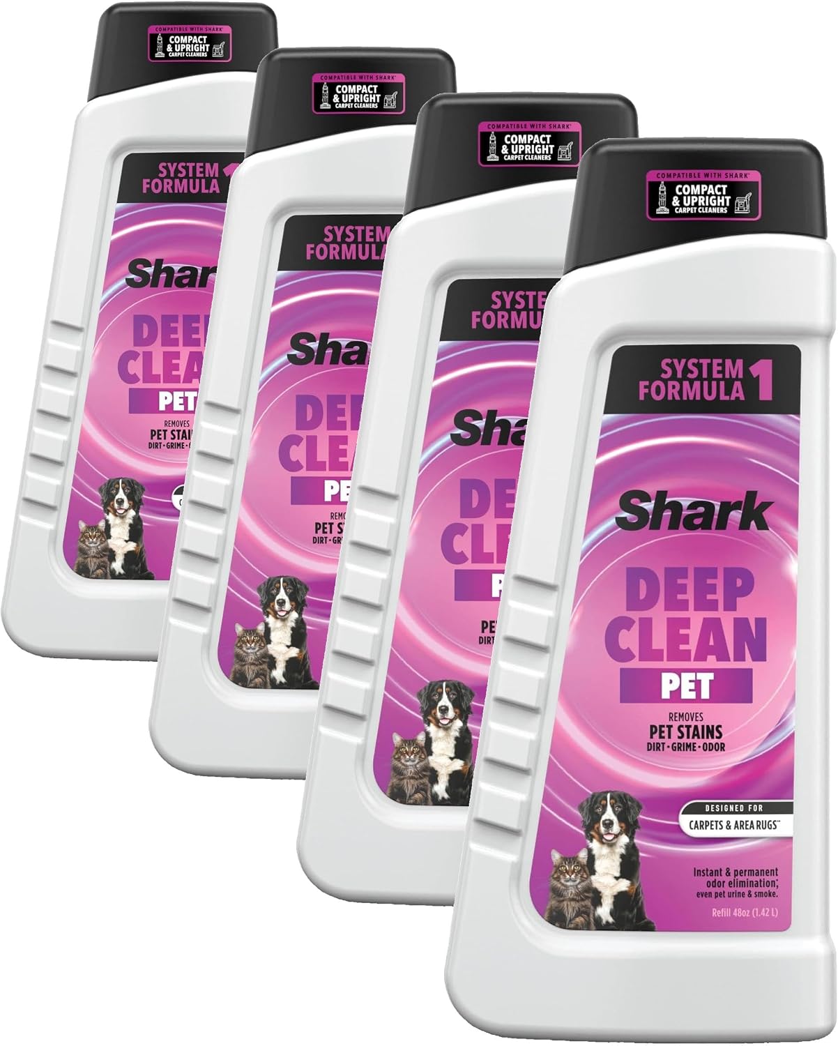 Shark StainStriker Cleaning Solution Bundle for Portable Cleaners,Carpet and Area Rug Formula,Instantly Eliminates Odor,Includes 32 oz OXY Multiplier &16 oz Deep Clean Solution,PXCMBUNDLE (Pack of 2) image 4