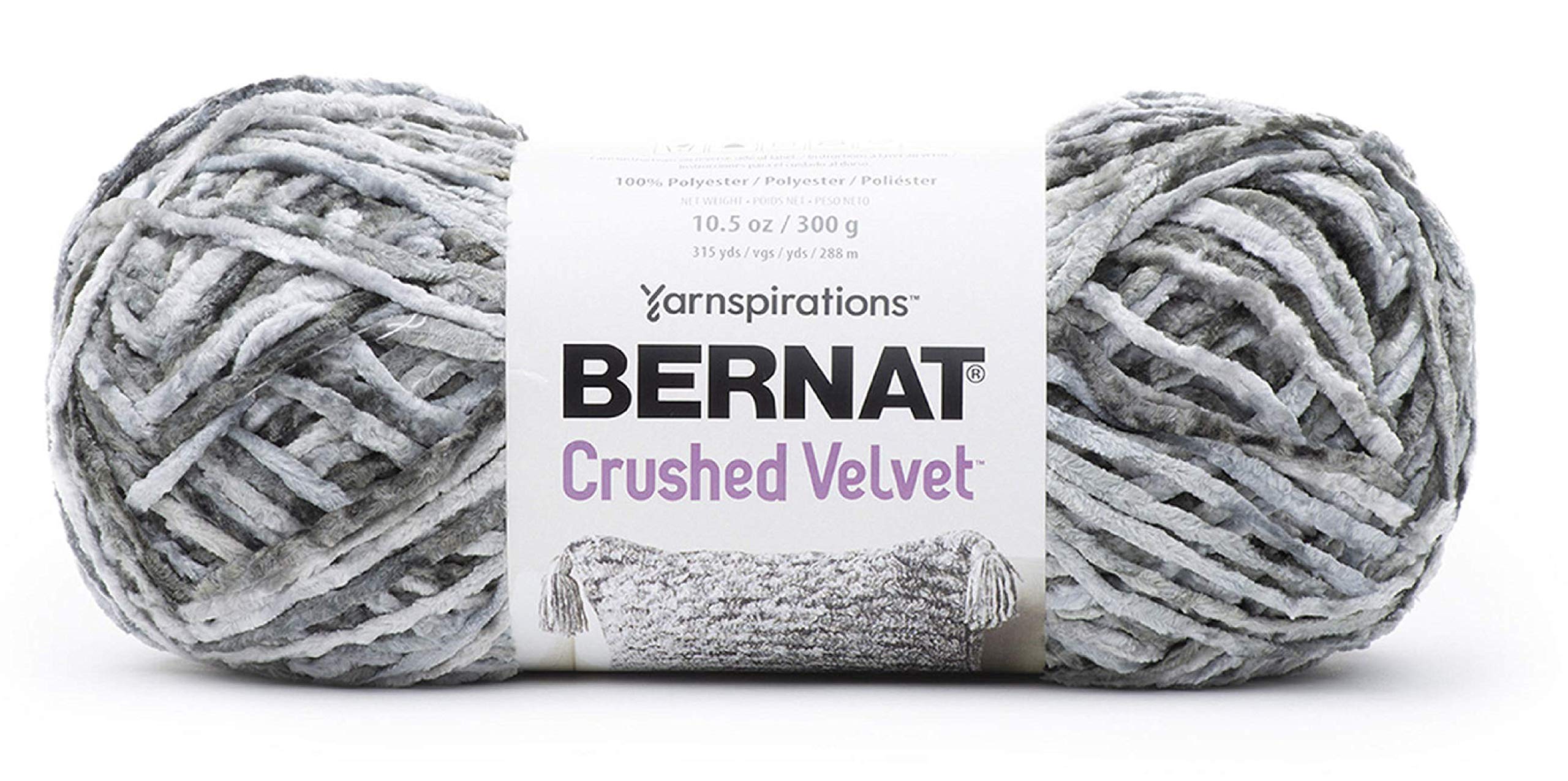 1- Bernat Crushed Velvet-300g-Soft Grey