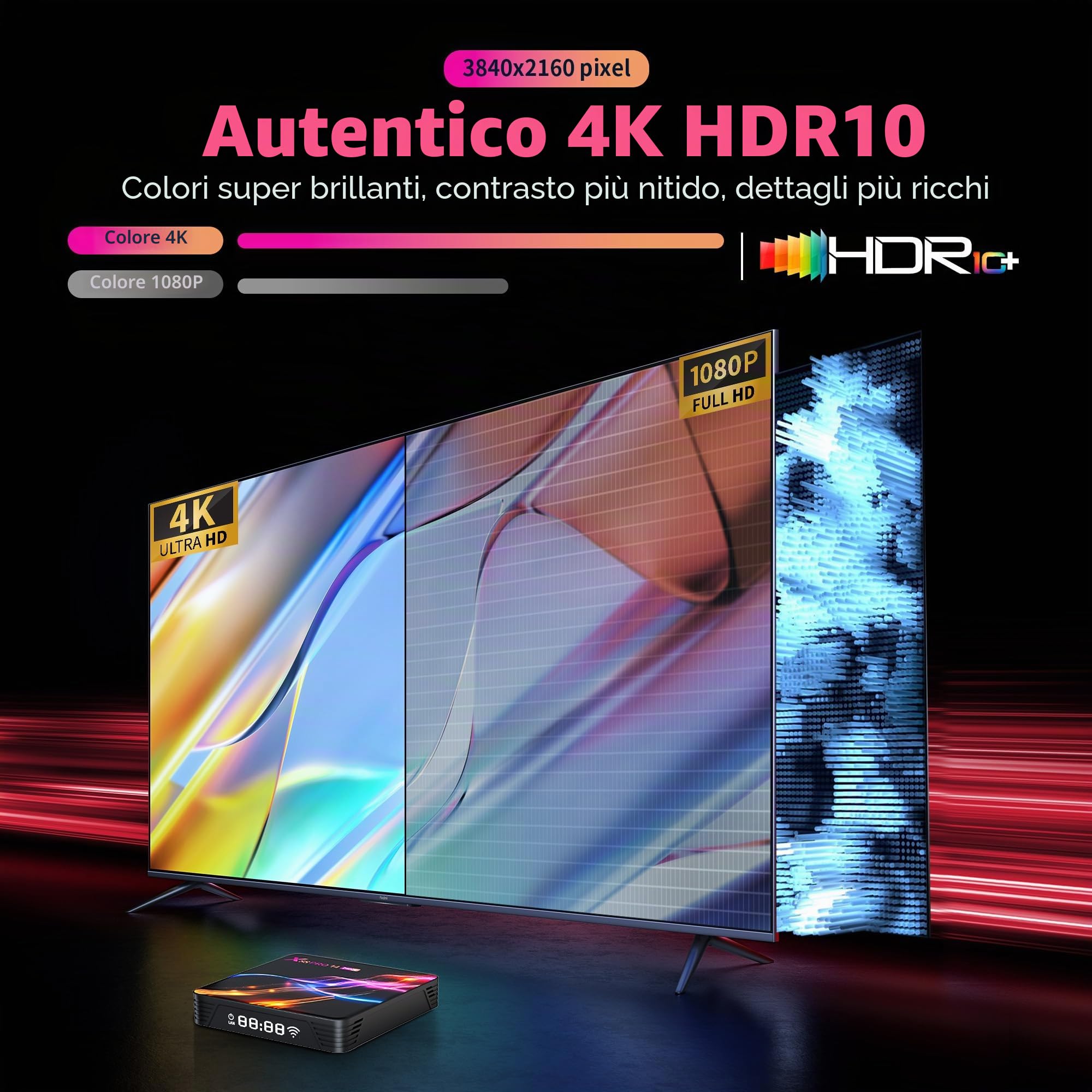 Android TV Box 14.0, Android Box, 4GB RAM, 128GB ROM, RK3528 Quad-Core 64bit Cortex-A53, 2026 TV Box Support 4K 2.4G /5G Dual Band WiFi Ethernet 10/100M USB 3.0/2.0 Smart Box