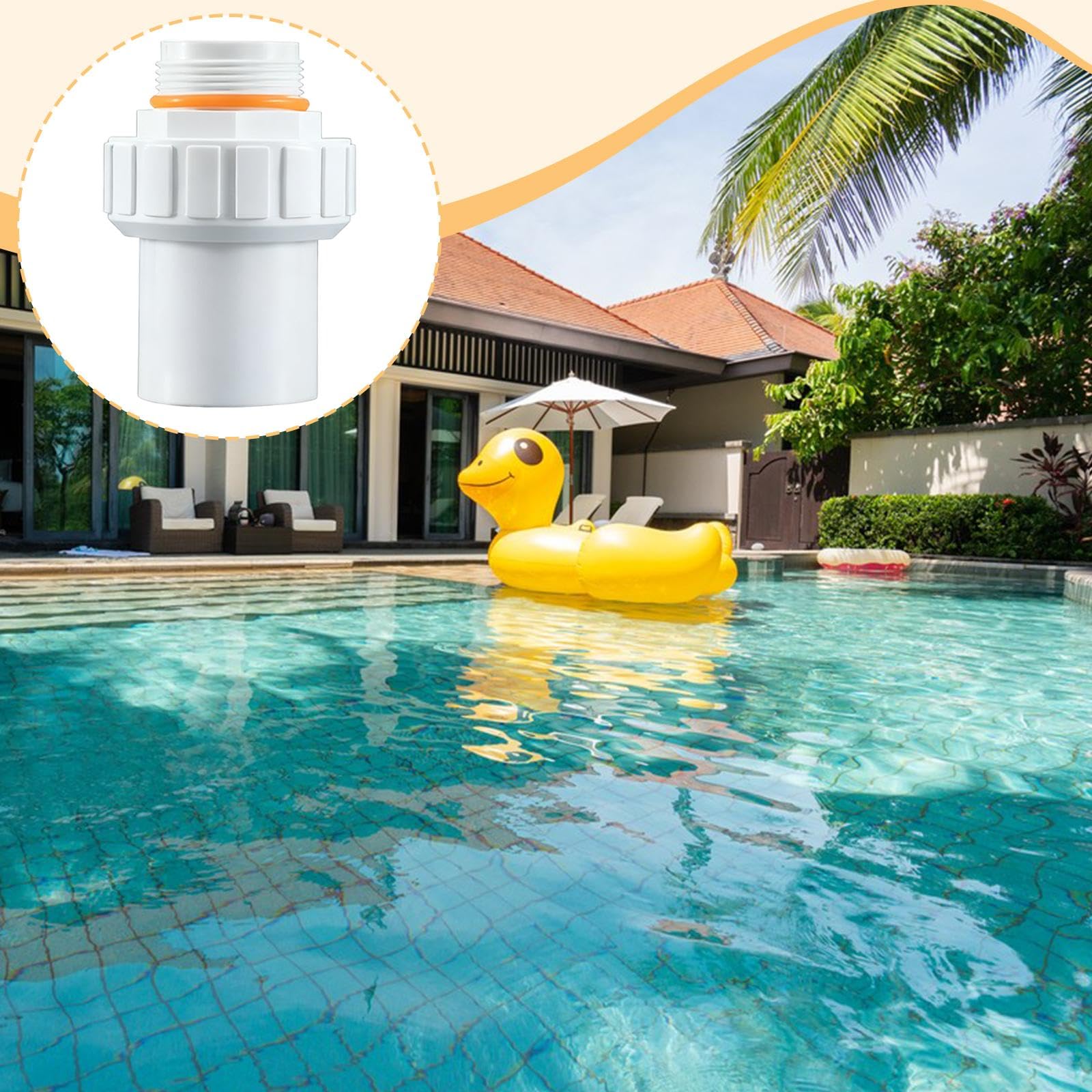 Connecteur de Pompe à Sable pour Piscine, Accessoires de Piscine, Joint de Réservoir de Sable, Adaptateur de Tube d'eau pour La Maison, Blanc 1,5 Pouce