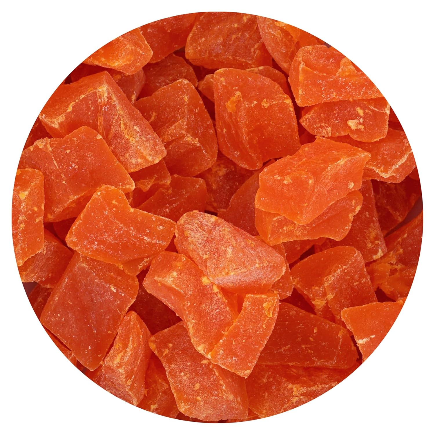 Dried Papaya Chunks 2lb Bulk Bag - Nutrient-Rich Tropical Snack by Hampton Popcorn & Candy Company