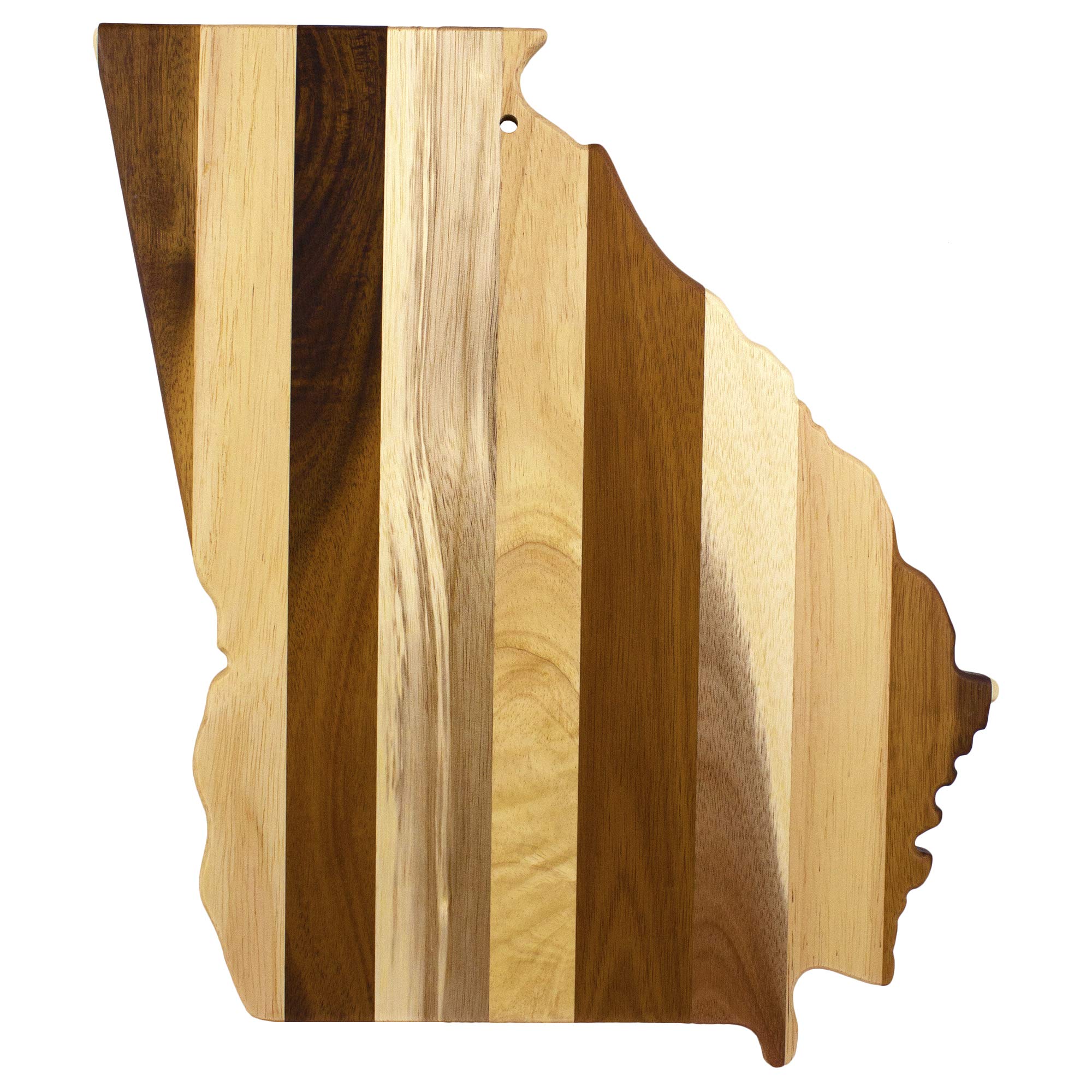 Totally BambooRock & Branch Series Shiplap Georgia State Shaped Wood Serving and Cutting Board | Great for Wall Art