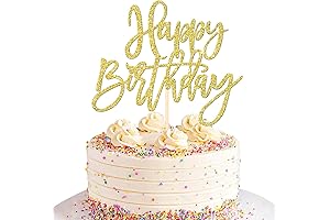 Gold Happy Birthday Cake Topper