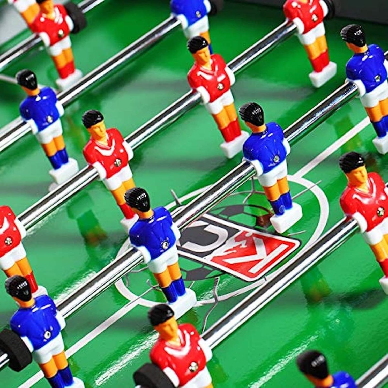 KICK Monarch 48" Folding Foosball Table – Compact Indoor Gaming Table for Adults & Kids with 2 Balls, Semi-Solid Steel Rods, Slide Scorers, Rolling Wheels & Foldable Storage