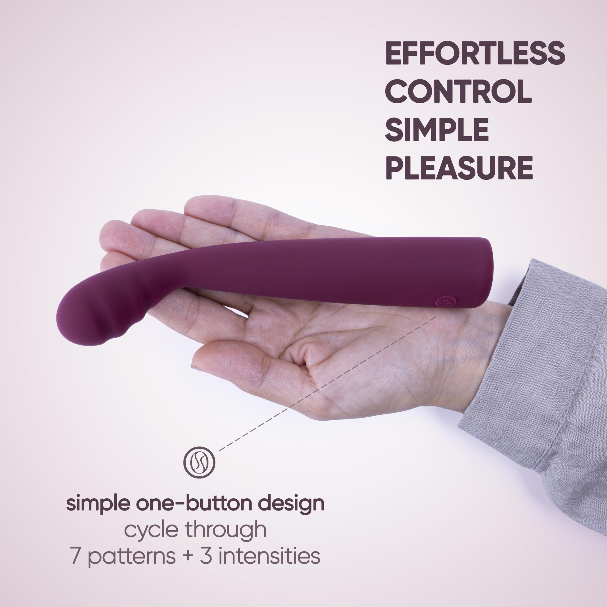 SELOVE – Vibratore Punto G Slim con Testa Zigrinata a Forma di Dito e Collo Flessibile