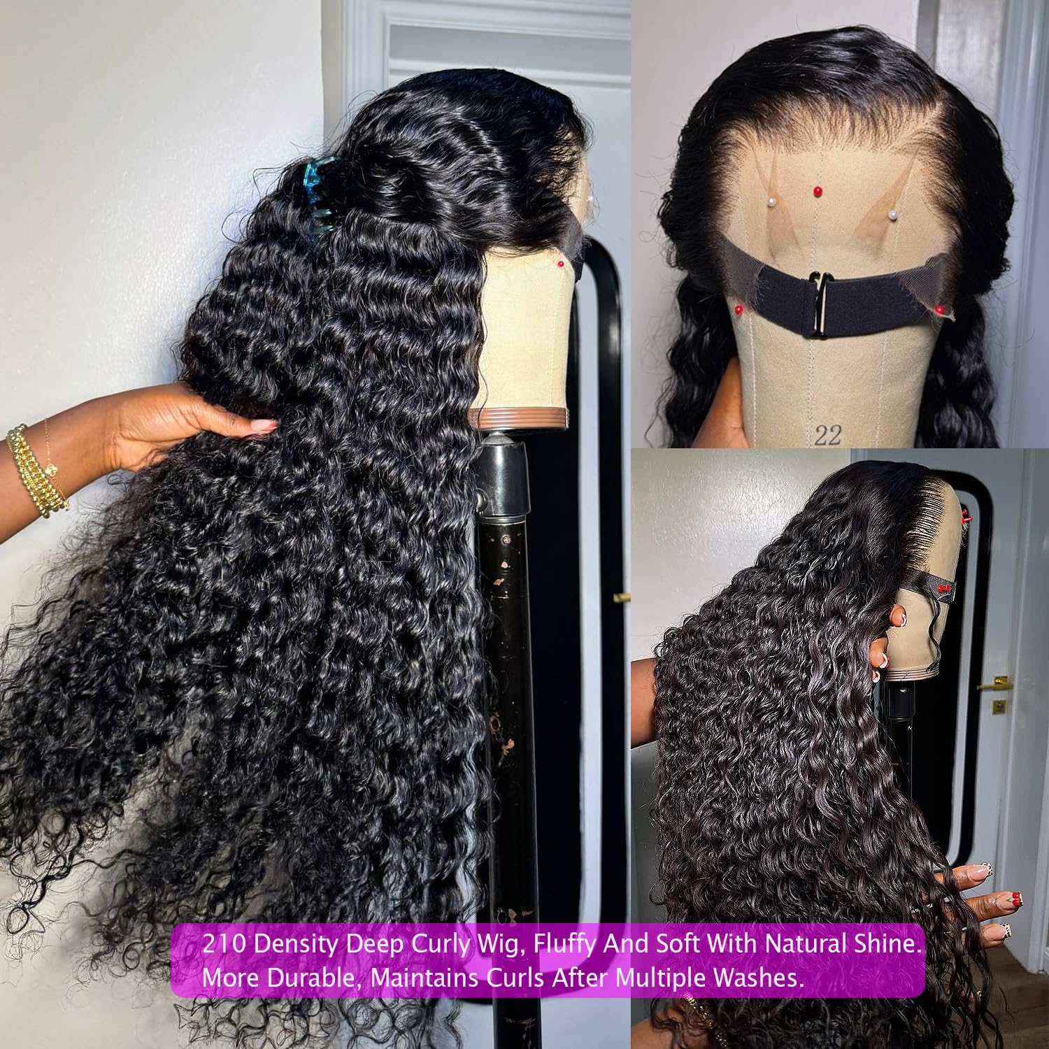 13x6 Lace Front Wig Human Hair Body Wave 210% Density Glueless Amazon.com : Lemoda 13x6 Full Lace Frontal Wigs 210 density  main image 2
