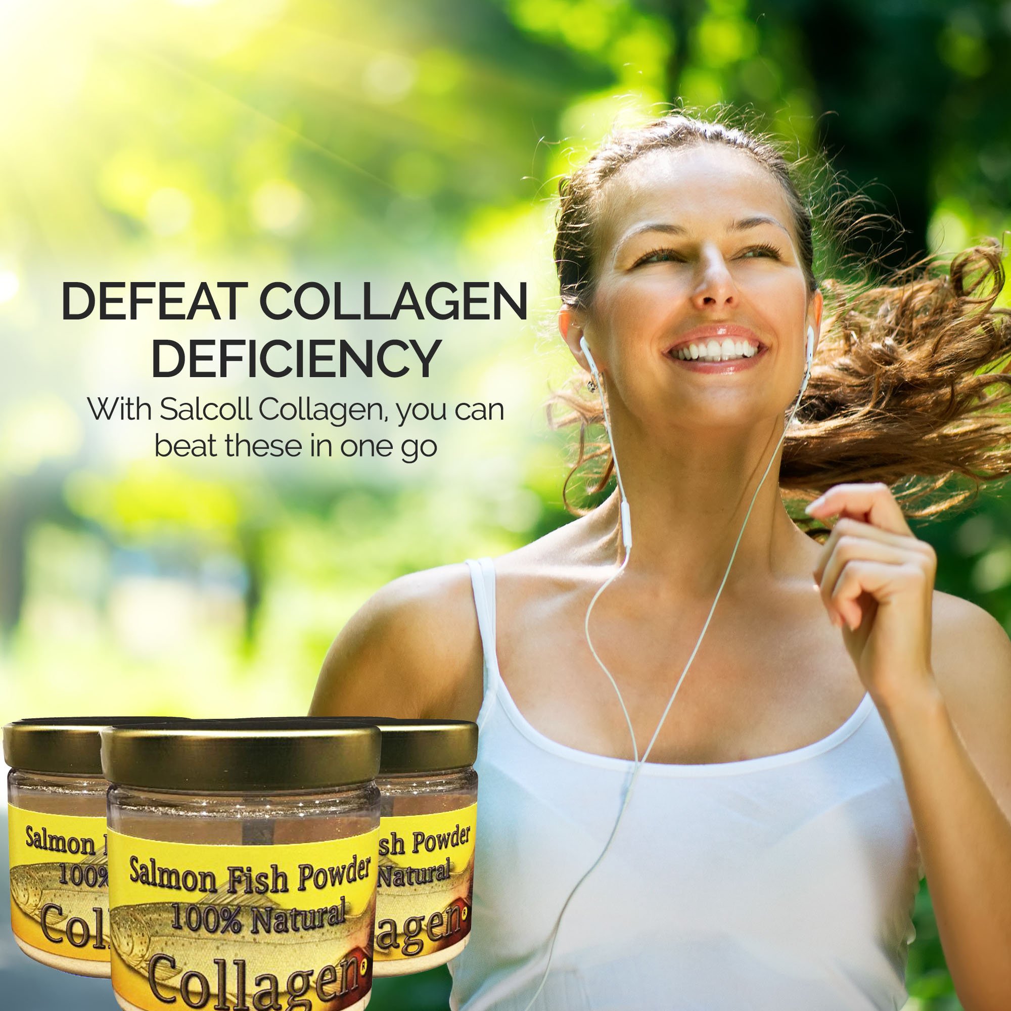 Salcoll Collagen 100 Natural Bioactive Marine Collagen Powder