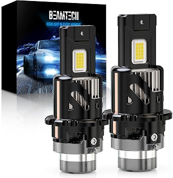 BEAMTECH D4S Bulb,28000Lumens 80W 6500K White Plug and Play with Cooling Fan ATV/UTV Fog Bulb,Pack of 2