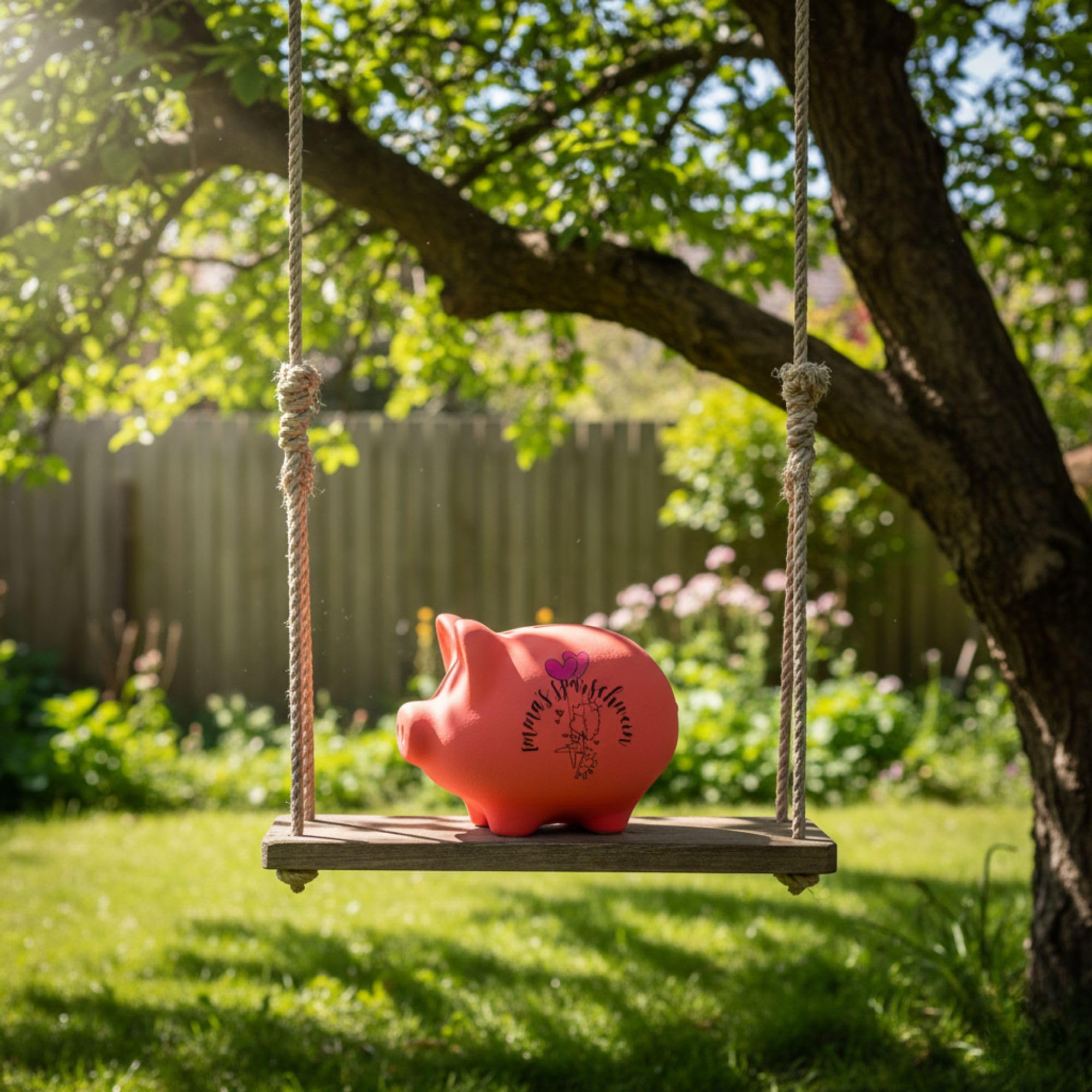Personalisierte Sparschwein mit Namen XXL aus Keramik ohne Öffnung, zum Zerbrechen – Handgemachte Sparbüchse, Geldbox & Münzdose Individuelle Geschenkidee Geldgeschenk für Kinder, Hochzeit, Geburtstag