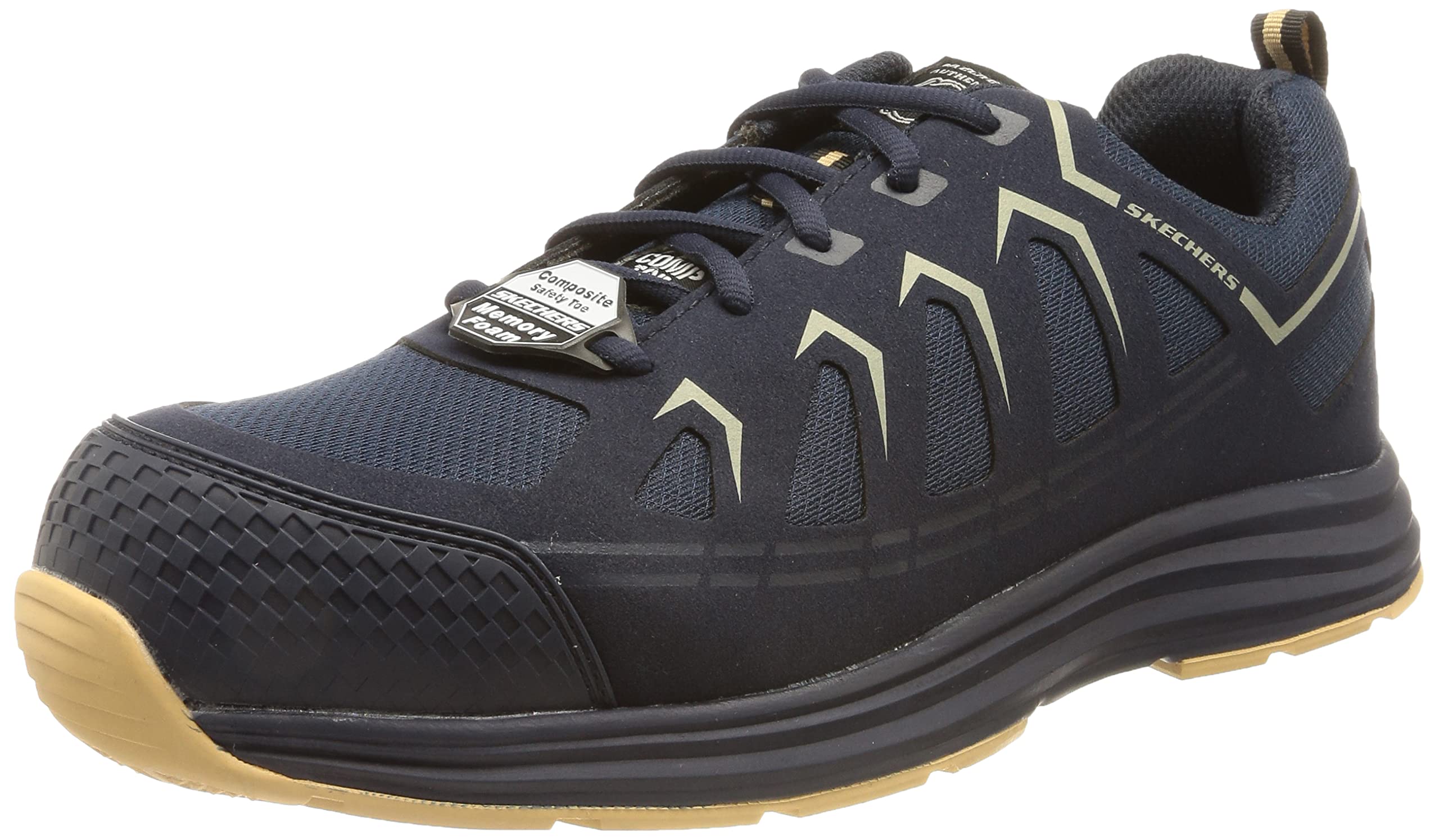 Skechers Men's Malad Ii ESD Composite Safety Toe Construction Shoe, Navy, 6 UK