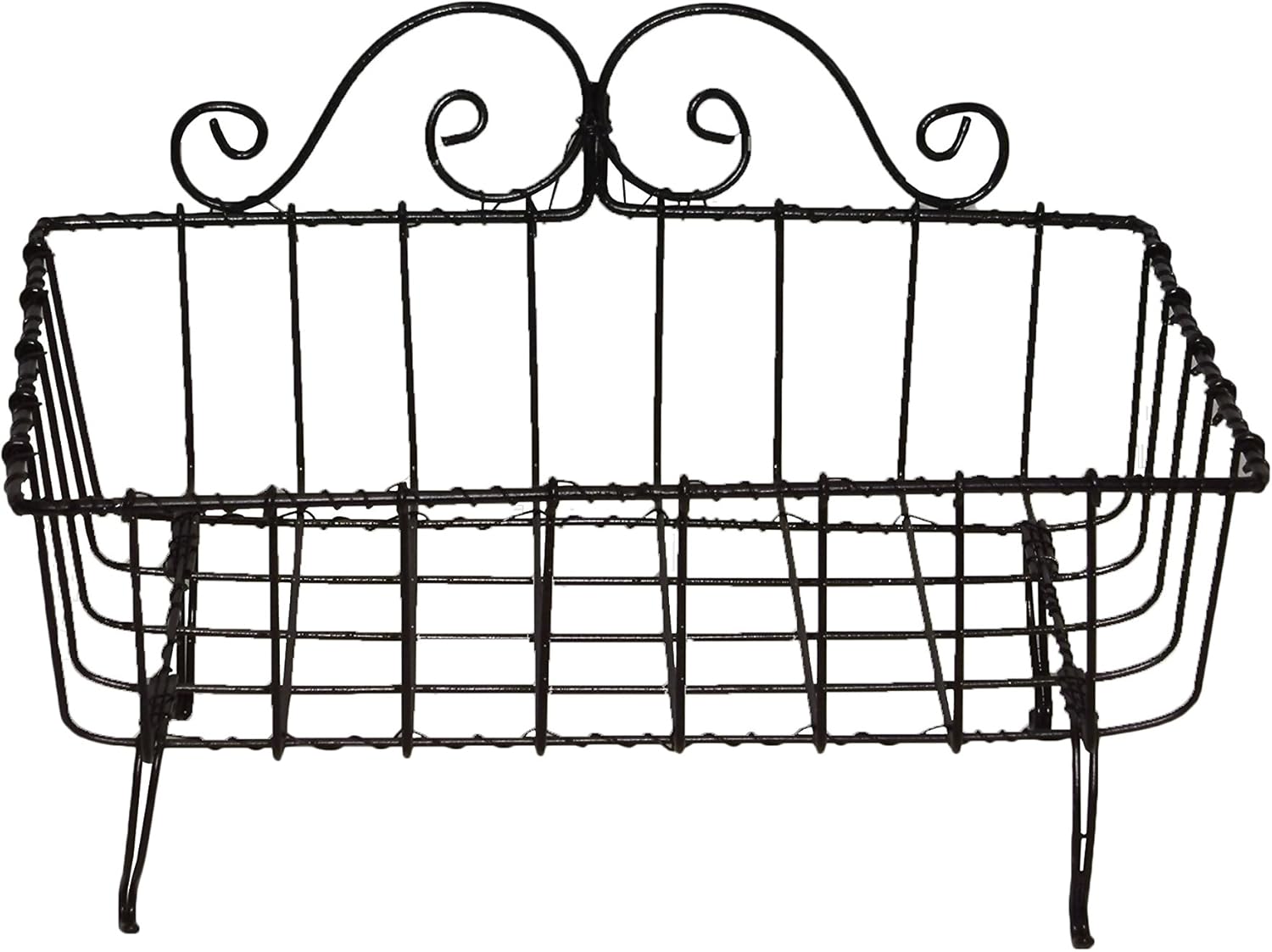 Heart of America Large Black Wire Hand Towel Basket Home