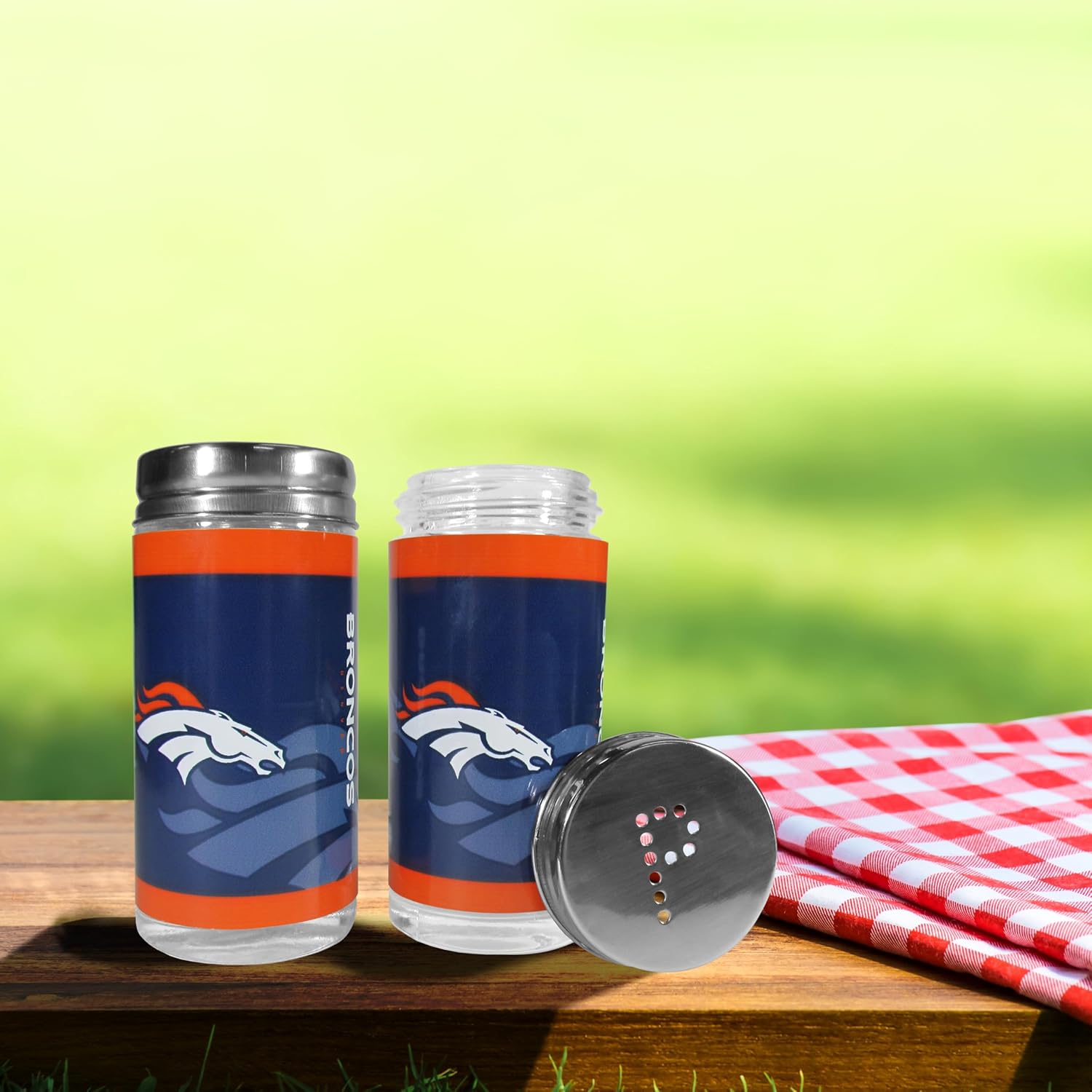 Siskiyou NFL Denver Broncos 3 pc Logo BBQ Tools w/Shakers, One Size, Team Colors