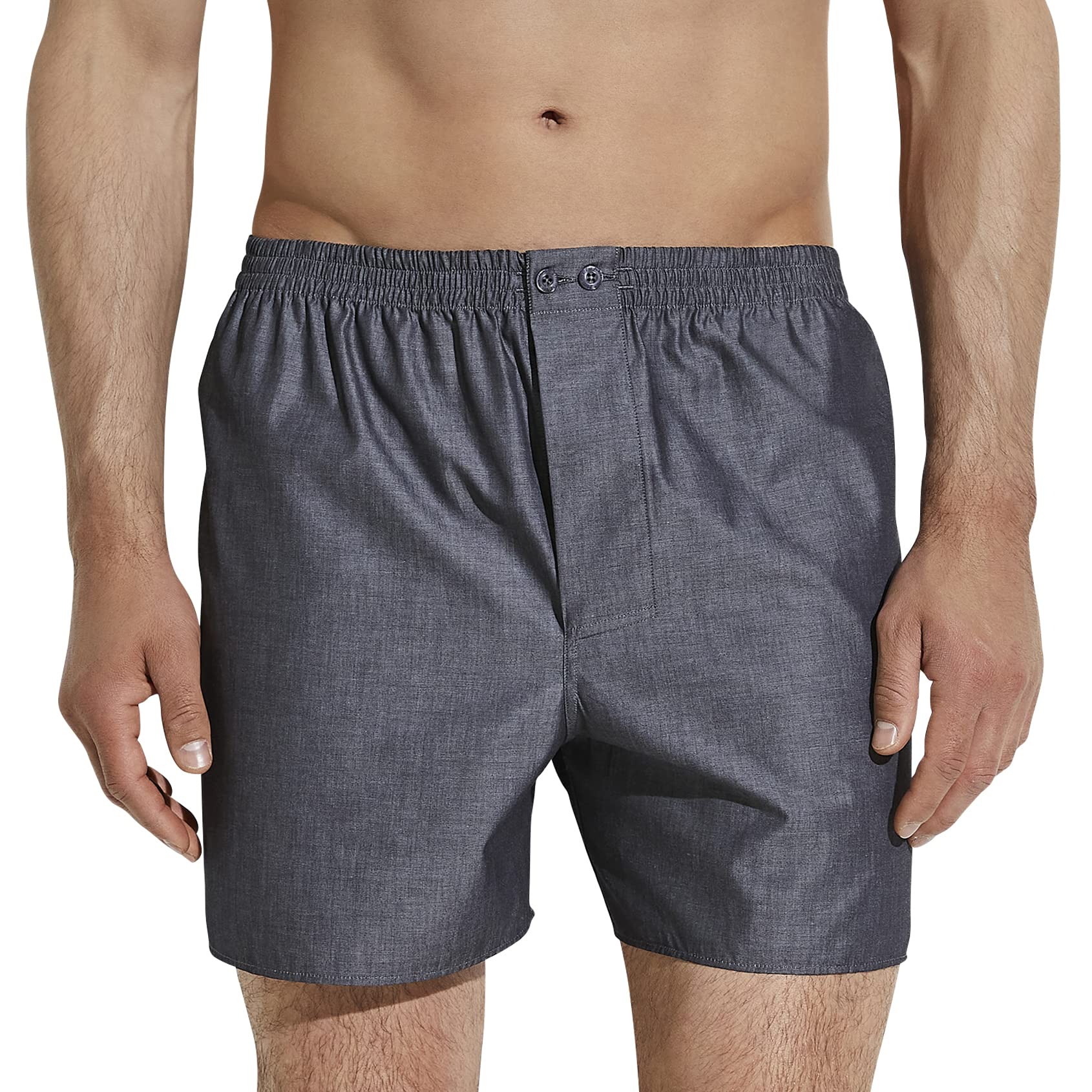 Zimmerli Boxer Shorts Woven Nightwear dark grey mélange M