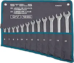Stels Jogo De Chave Combinada Aço Cromo Vanadio 12 Peças (6 7 8