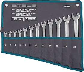Stels Jogo De Chave Combinada Aço Cromo Vanadio 12 Peças (6 7 8
