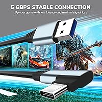 Vista 3 de RUIZHI Cable de enlace para Oculus Quest 2, carga rápida de 16 pies y transferencia de datos de alta velocidad USB 3.0 a USB C compatible