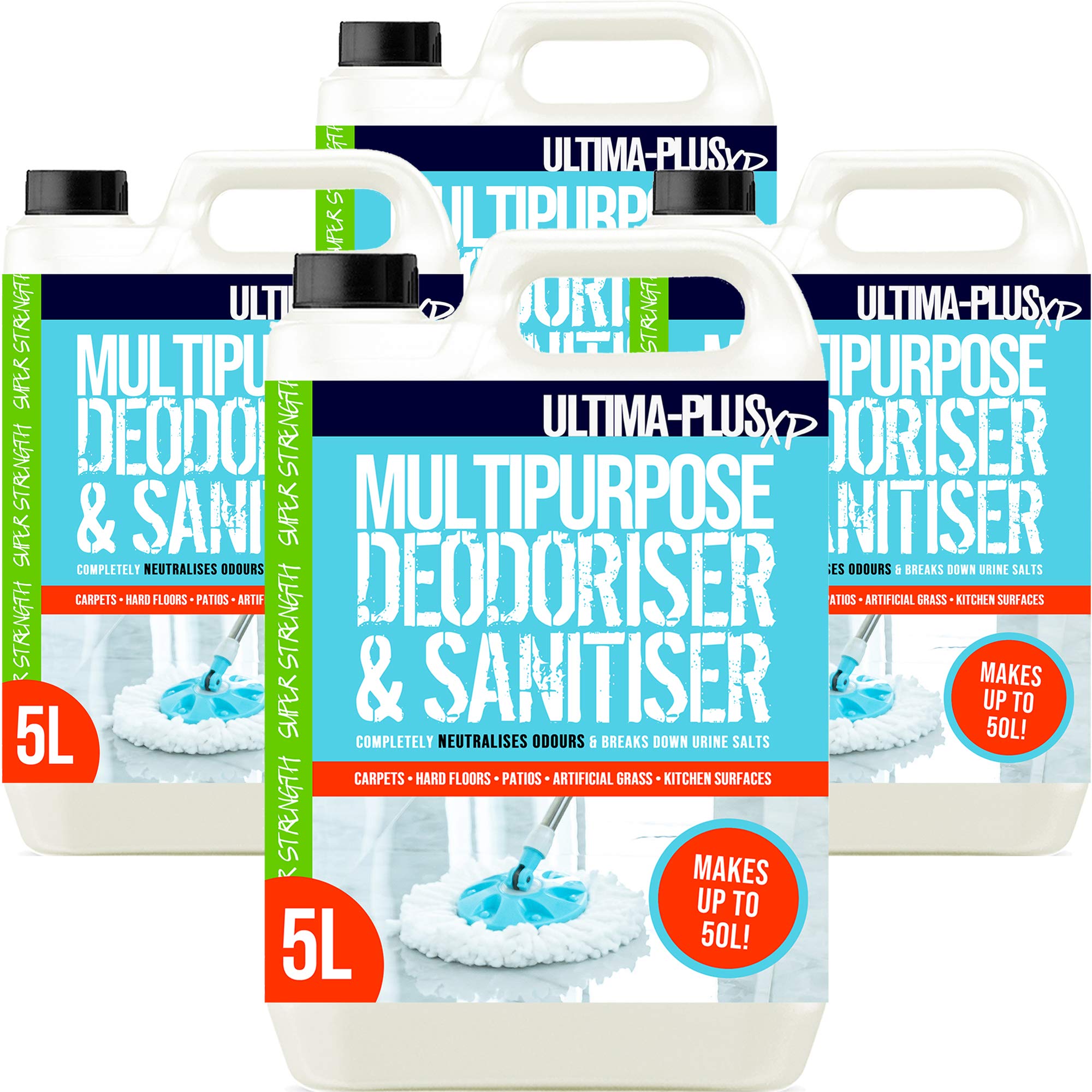 ULTIMA-PLUS XP Multipurpose Deodoriser and Sanitiser - Neutralises Odours and Breaks Down Urine - Perfect for Hard Floors, Surfaces, Patios, Artificial Grass and More (20 Litres)
