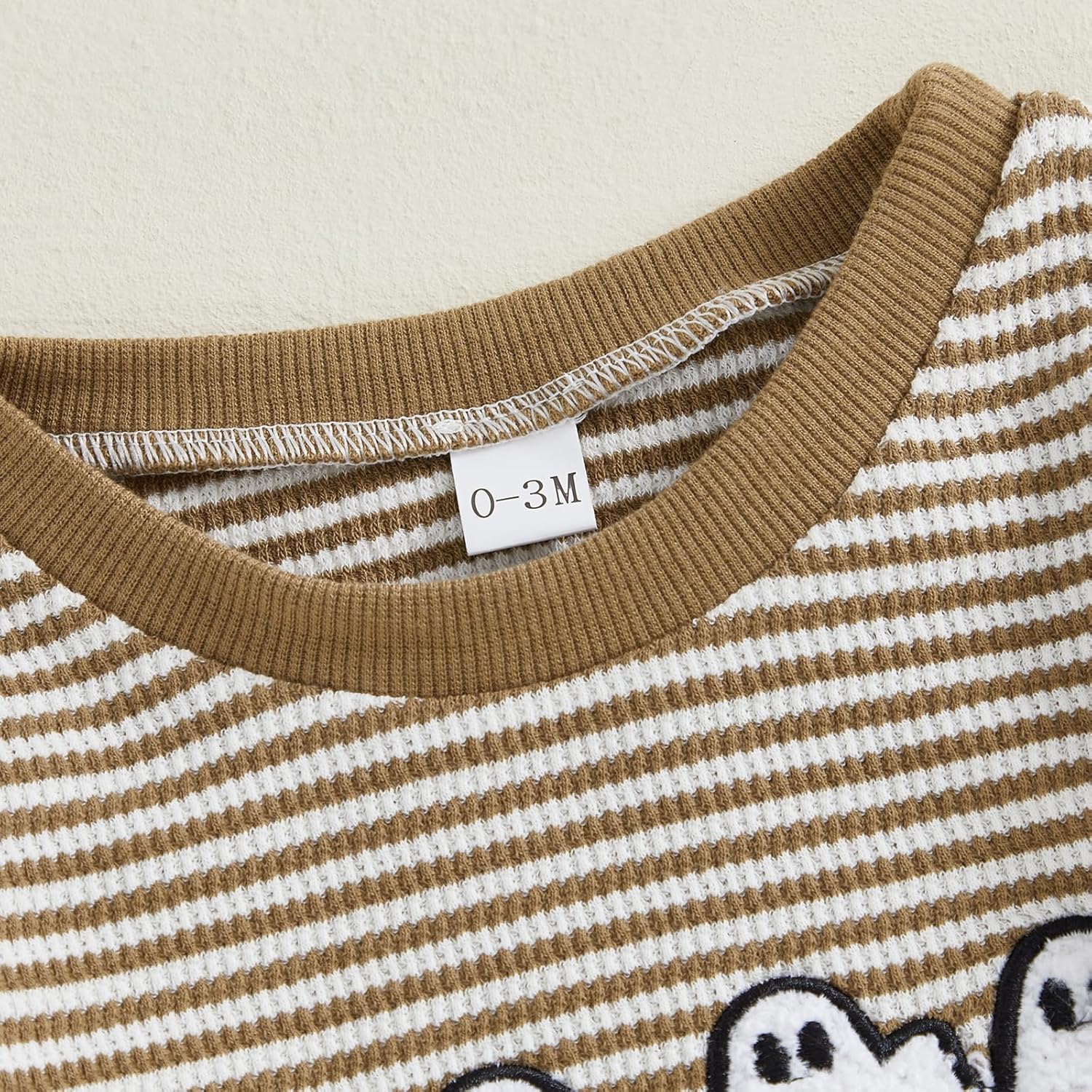 Newborn Baby Girl Halloween Clothes Pumpkin Smile Bodysuit Ruffle Bubble Collared Romper - Image 4