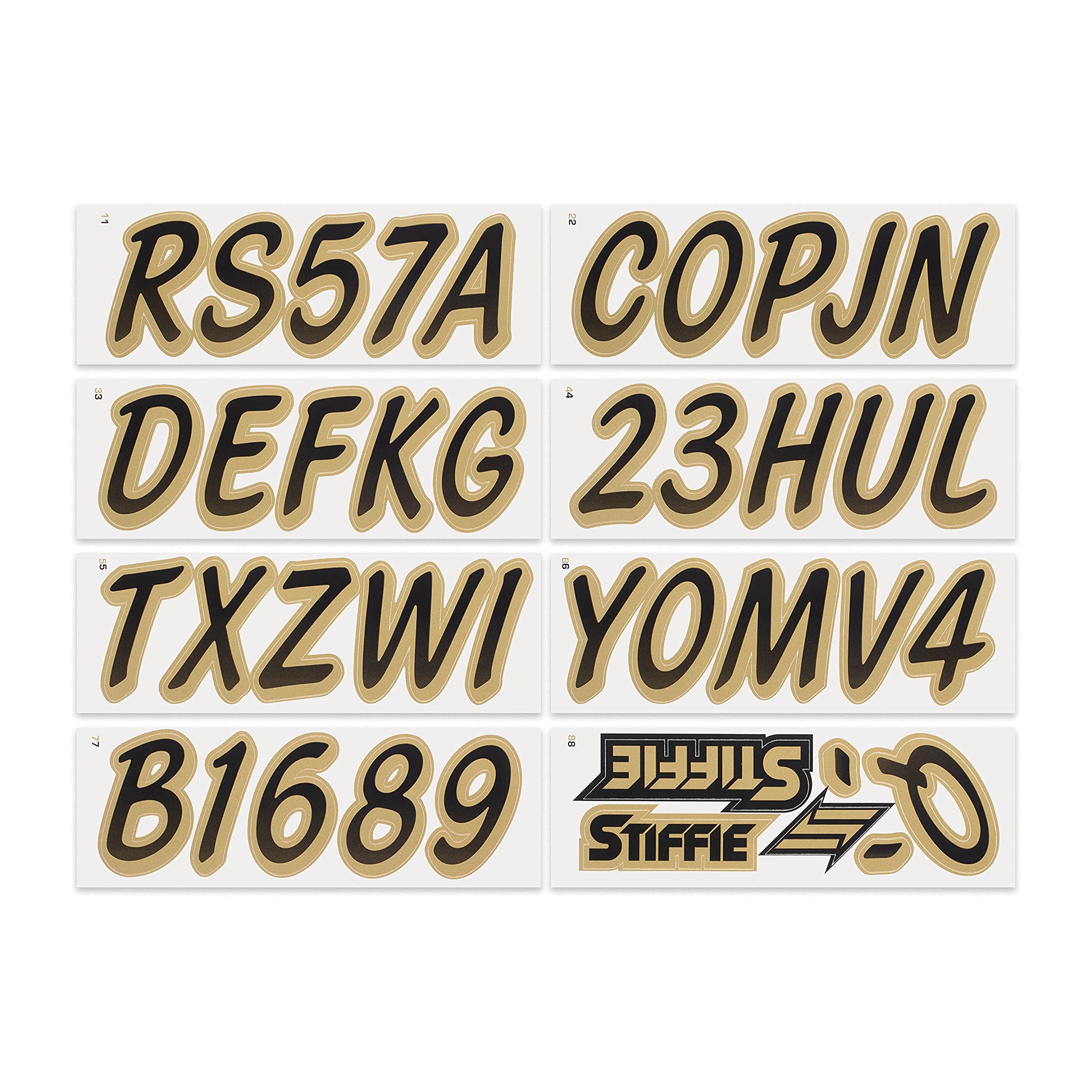 Whipline Black/White 3 Super Sticky Boat & PWC Registration D