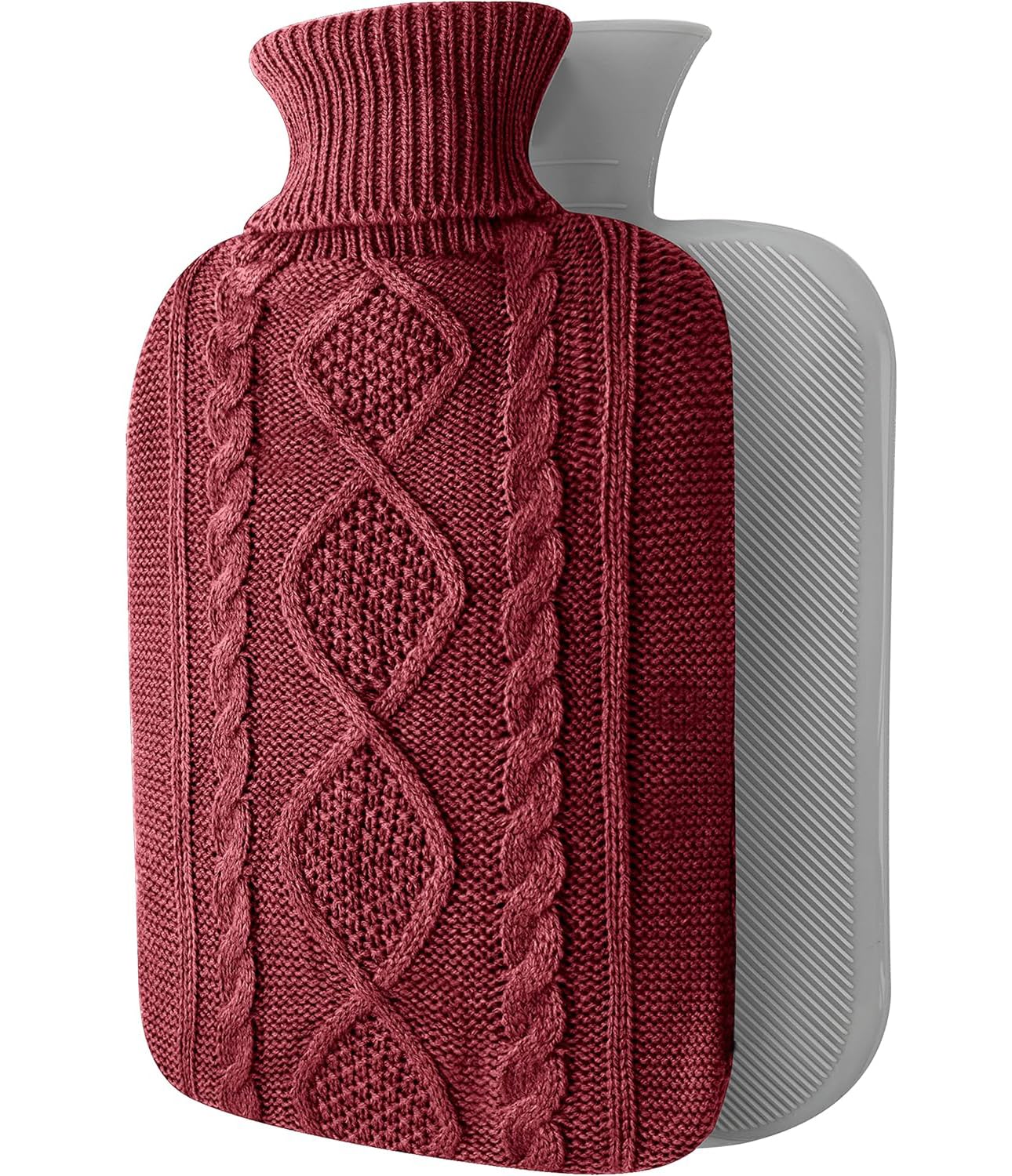 Premium Hot Water Bottle with Soft Cover - Pain Relief -10 Premium Hot Water Bottle with Soft Cover - Pain Relief -10