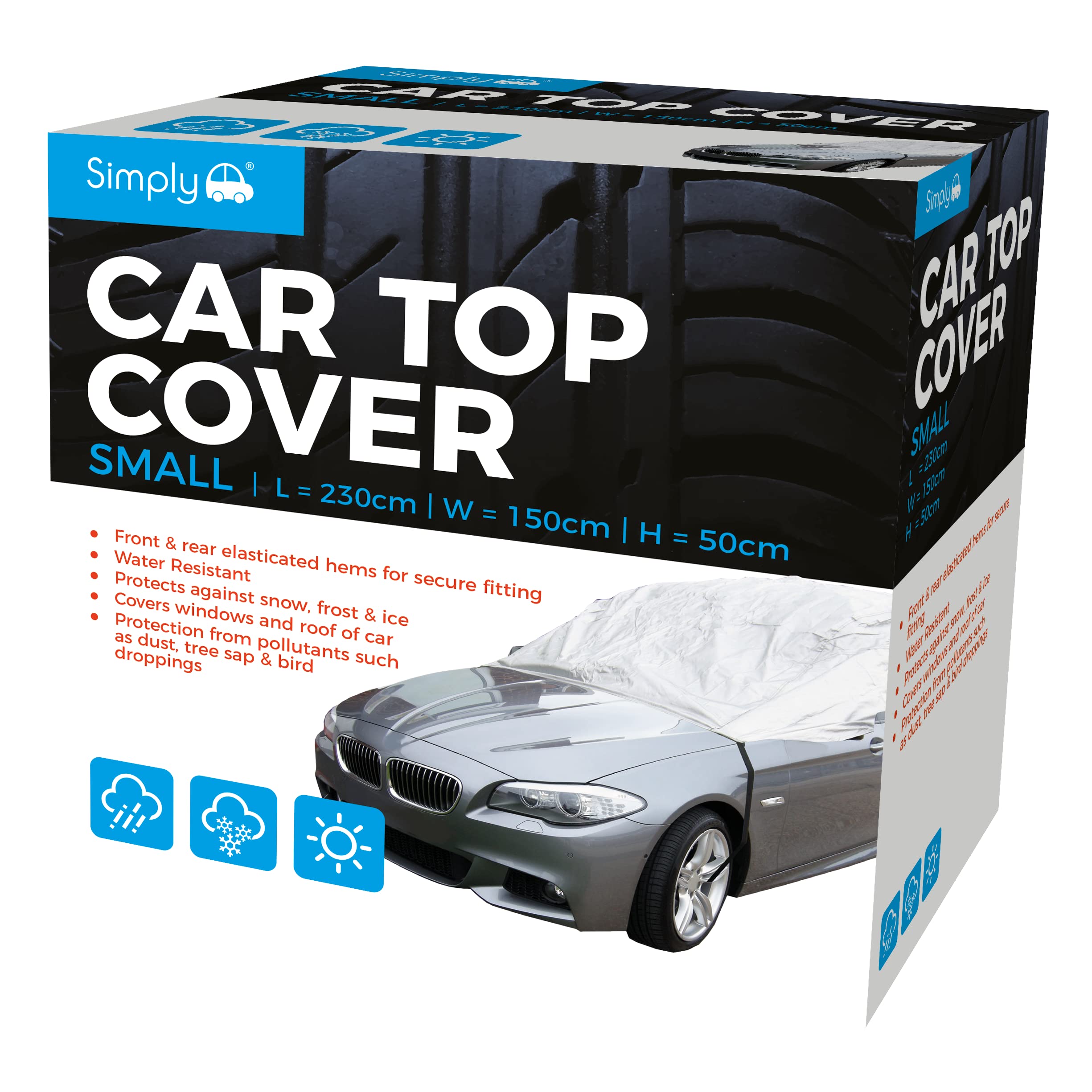 Simply TCC Superiore Cappa Auto, S, 230 x 150 x 50 cm