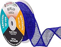 Vista 83 de Mandala Crafts Cinta de arpillera turquesa con alambre de 1 pulgada de ancho para manualidades, rollo de 10 yardas de cinta rústica de arpillera
