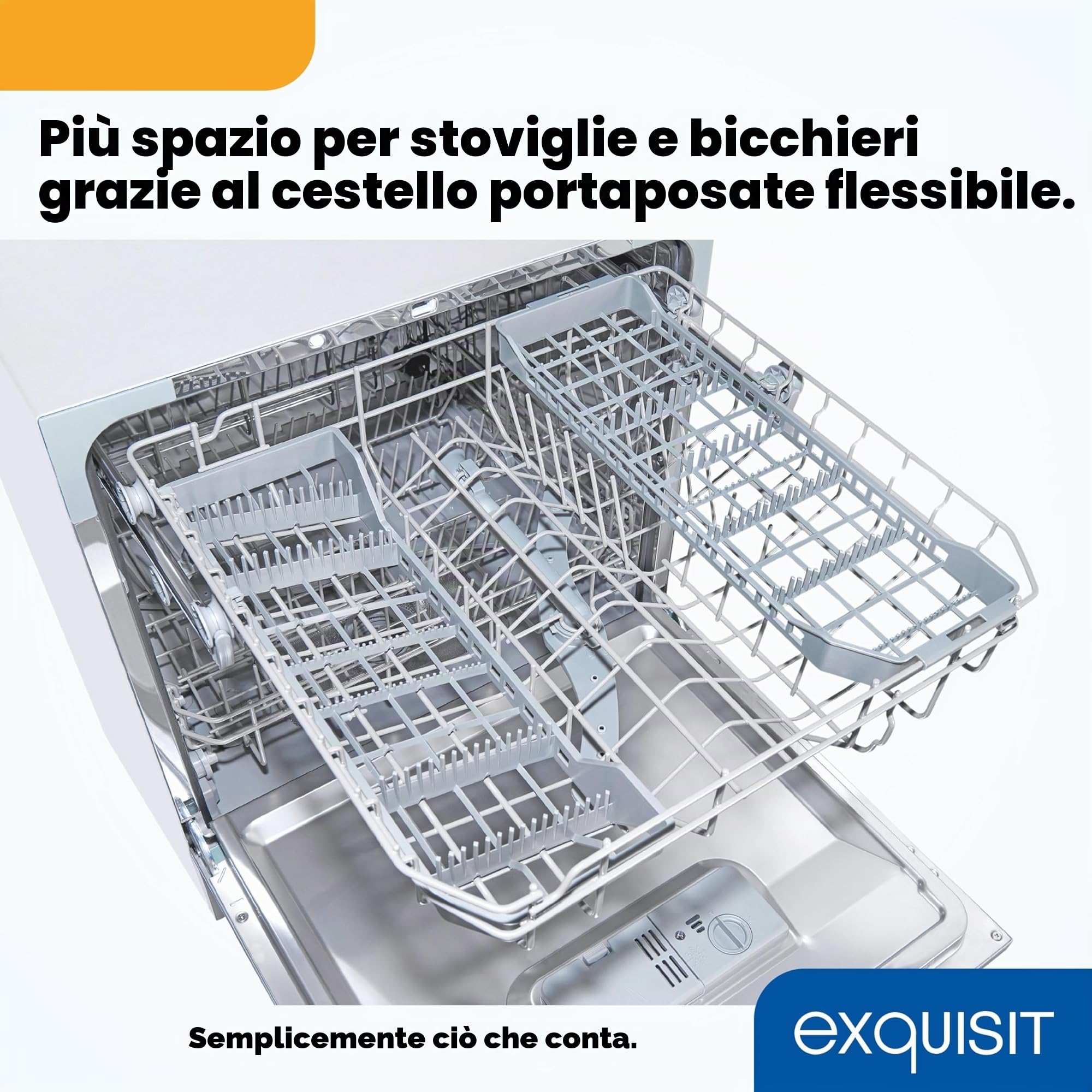 Exquisit Lavastoviglie da tavolo GSP508-030D bianco | Lavastoviglie 55 cm autoportante | Piccola lavastoviglie 8 controsoffitti | Lavastoviglie LED Display