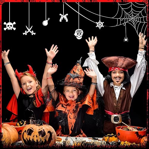 Miniatura 5 de Capoda 24 pulseras de silicona pirata Ahoy Matey Caribbean pulseras de goma calavera, barco pirata, recuerdos de fiesta para niñas y niños,