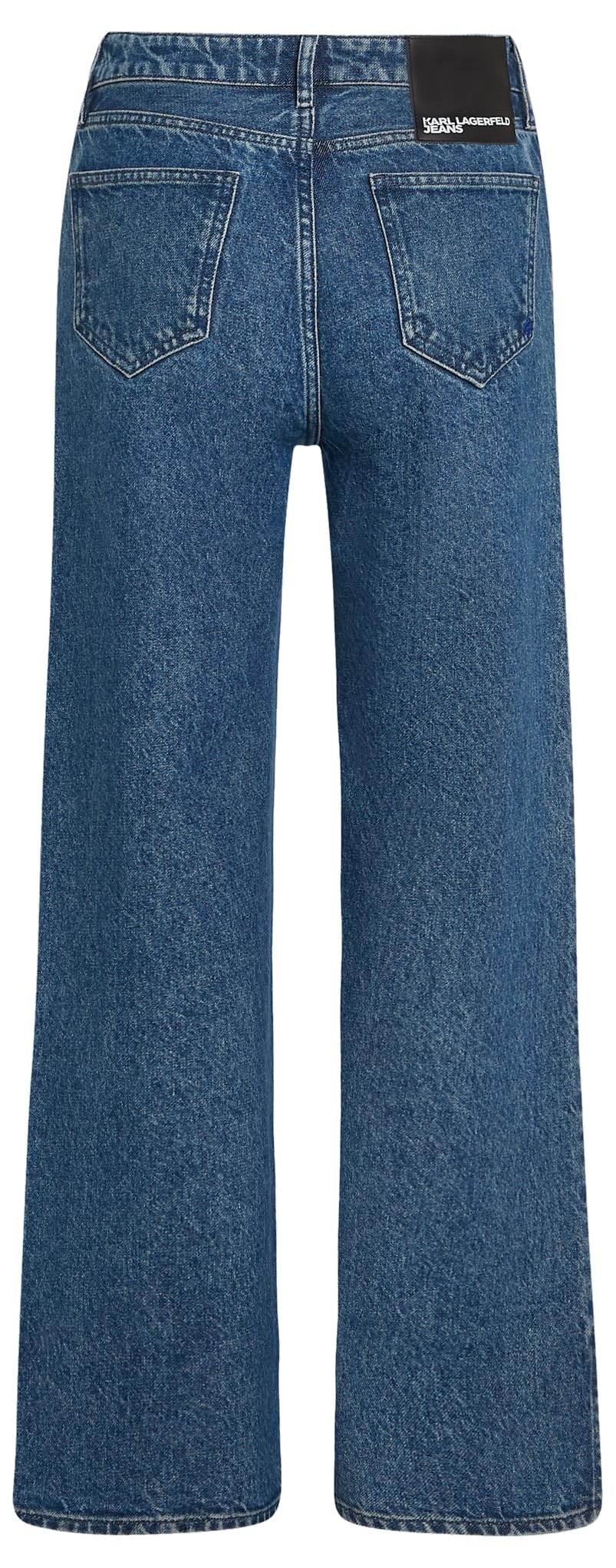 Jeansy Karl Lagerfeld, Damskie, Średni Stan, Luźne Denim Z Rozcięciem, Luźna Nogawka