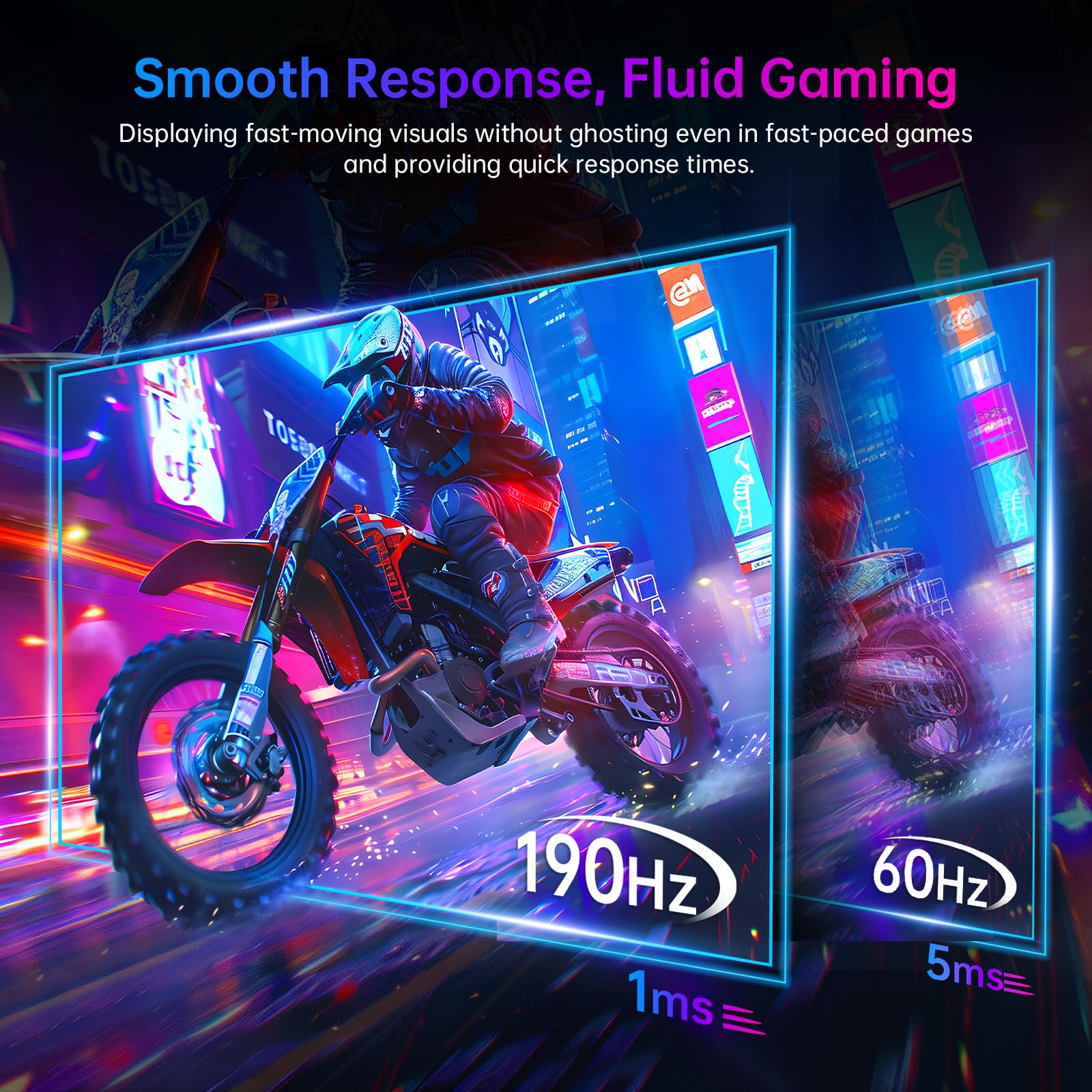 Monitor Gaming 24 Pollici 190Hz IPS - Visualizzazione Veloce - Dettaglio