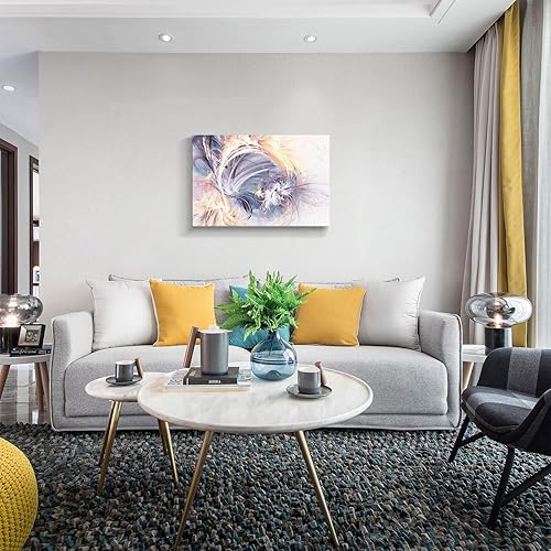 Miniatura 382 de Lienzo artístico para pared, pinturas de arte abstracto, fantasía azul, grafiti colorido sobre fondo blanco; decoración artística moderna para sala