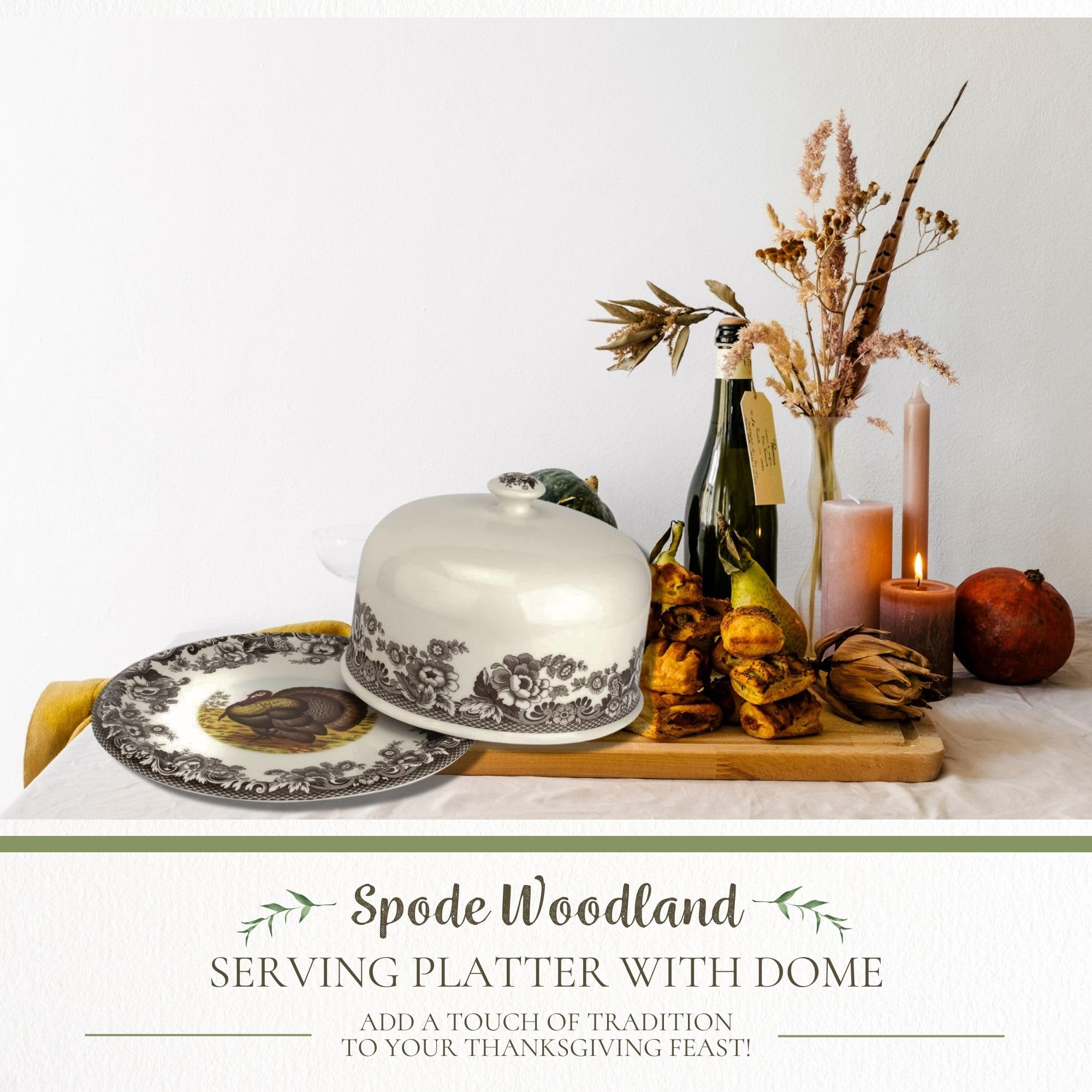 Amazon | Spode Woodland 2ピース トルコドームサービングプラッター